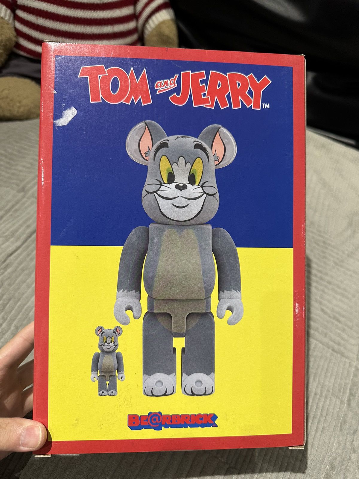 Bearbrick Tom and Jerry:Tom Flocky 100% & 400% Set