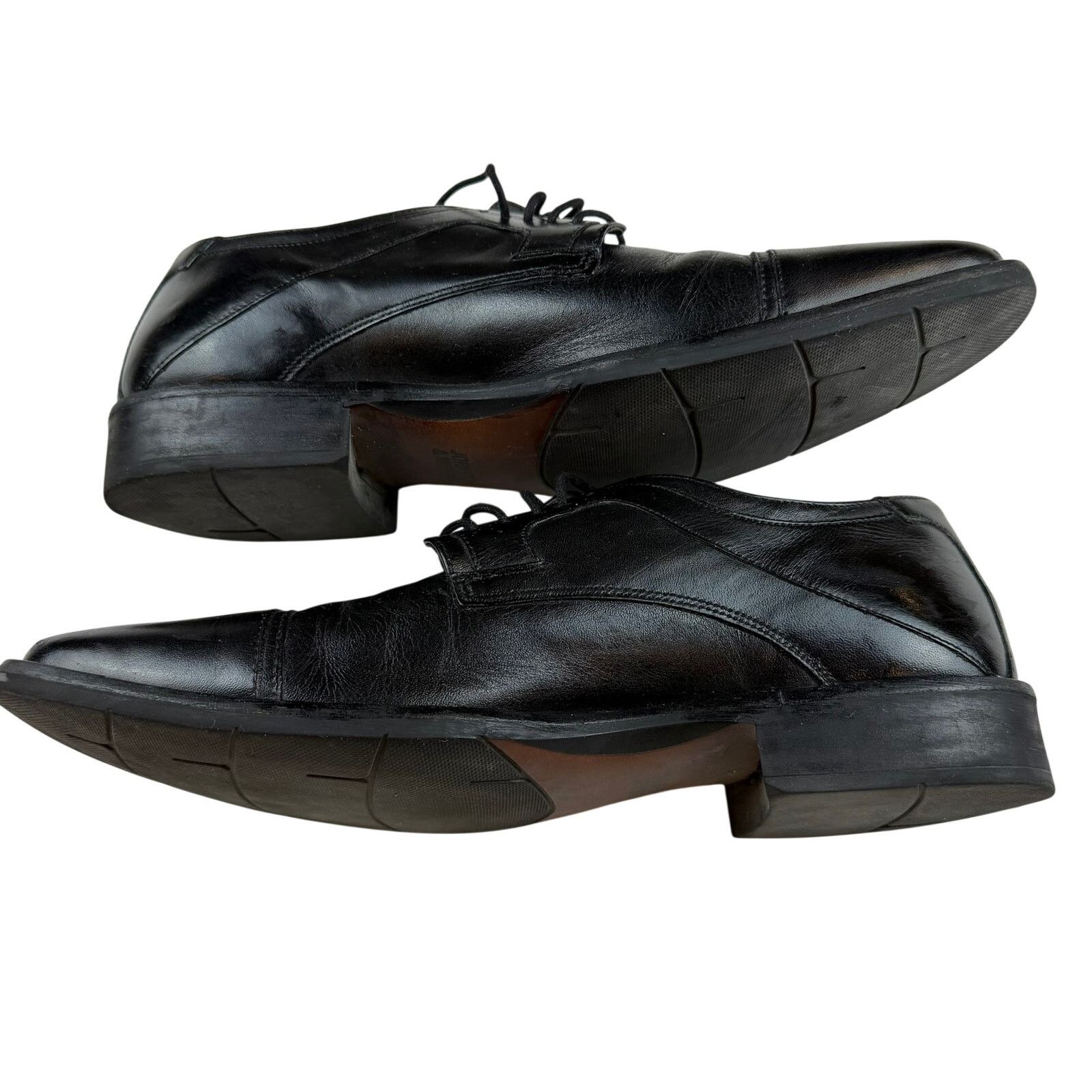 Johnston & Murphy Johnston & Murphy Black Leather Cap Toe Oxford Mens 11M Size US 11 / EU 44 - 4 Thumbnail