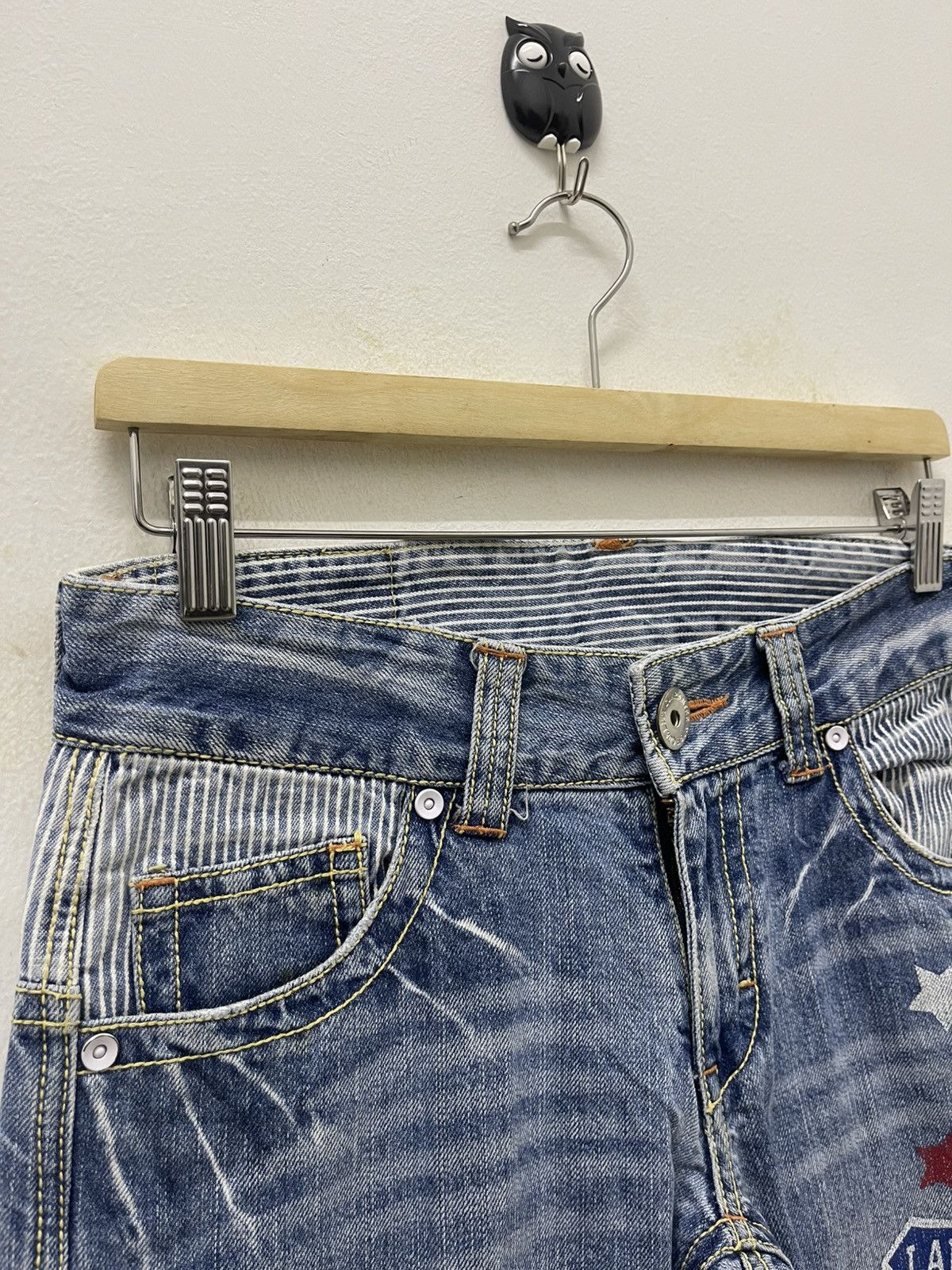 Japanese Brand Rare Vintage LTY Lala Tasty Surf Hickory Stripe Denim Size US 29 - 16 Thumbnail