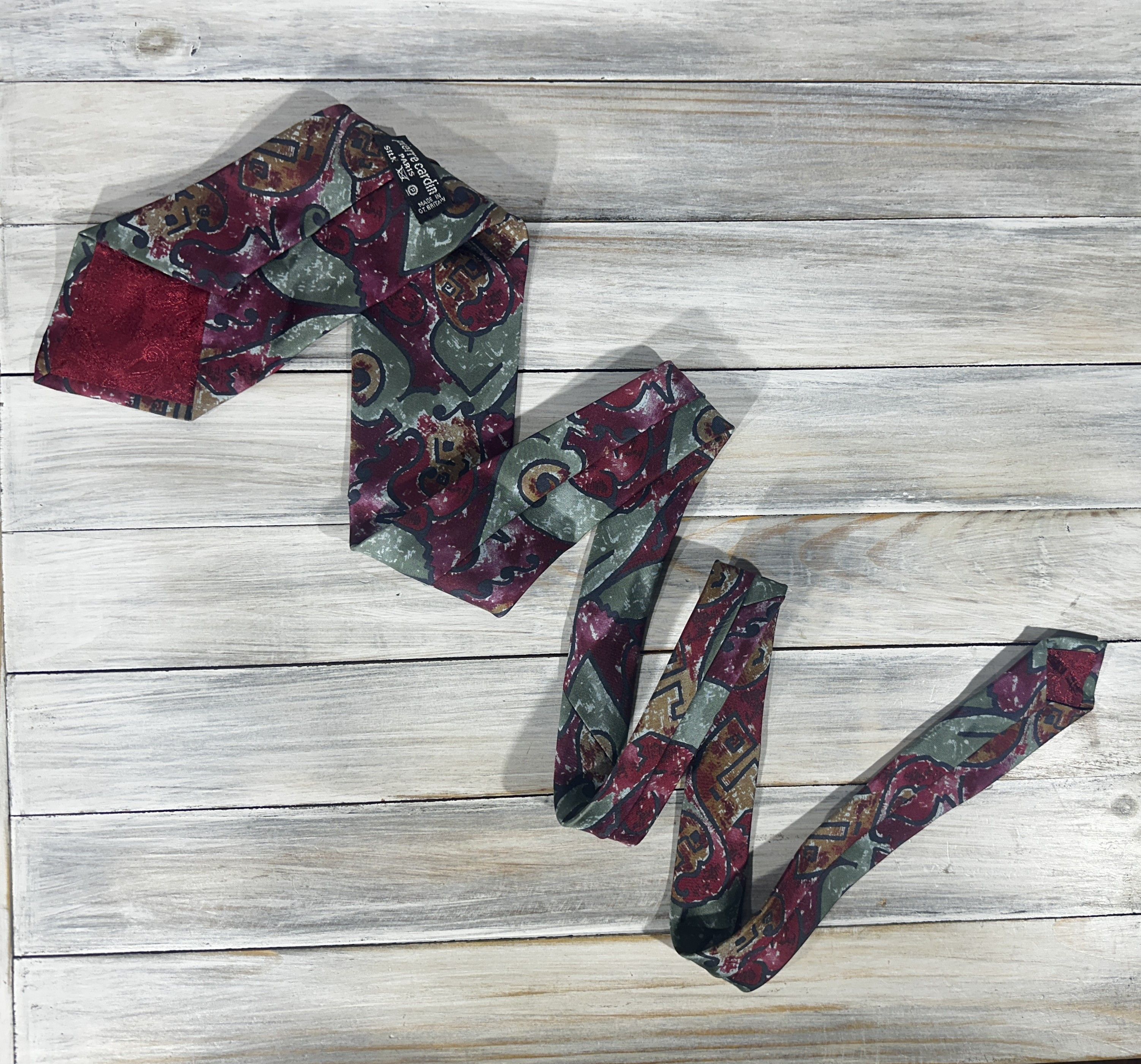 Pierre Cardin PIERRE CARDIN Paris Silk Tie Made In Great Britain Paisley Size ONE SIZE - 8 Thumbnail