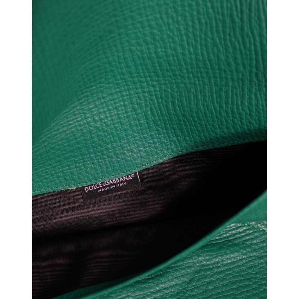 Dolce & Gabbana Dolce & Gabbana Green Leather Handbag Clutch Mini Purse Pouc Size ONE SIZE - 4 Thumbnail