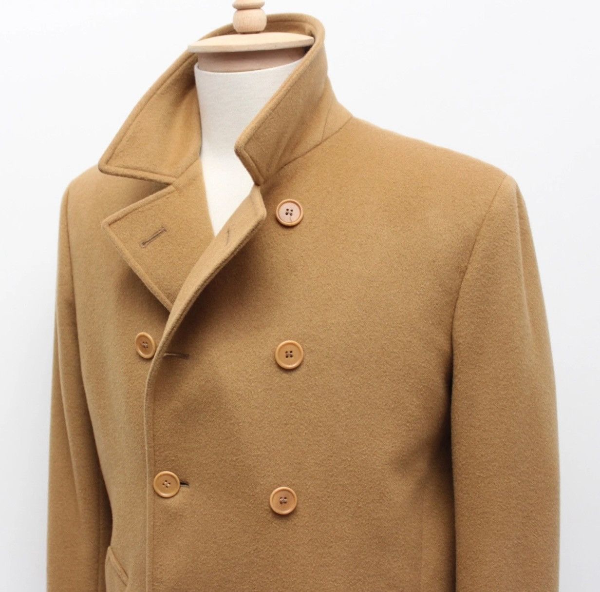 Helmut Lang HELMUT LANG Camel Wool ARCHIVE Long Double Breasted Coat 52 Size US L / EU 52-54 / 3 - 2 Thumbnail