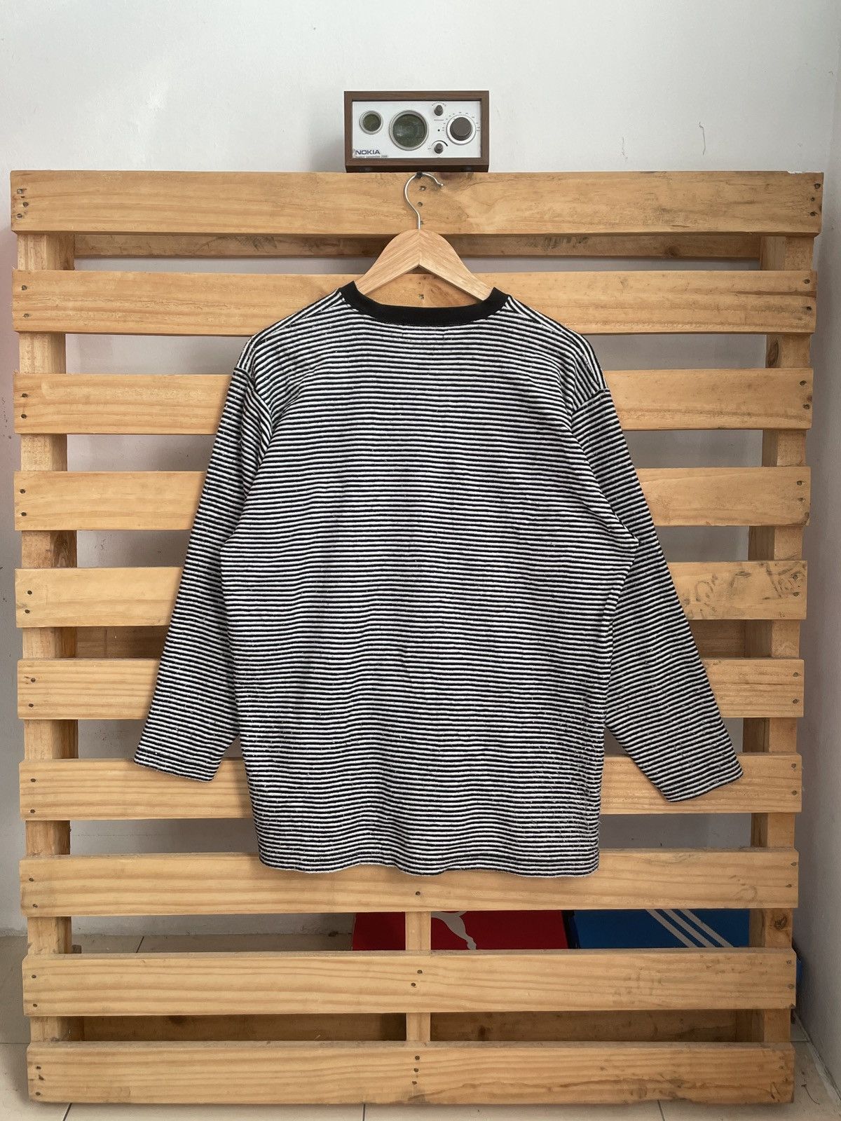 Japanese Brand Longsleeve Stripe Shirt Grunge Kurt Cobain Style M Size US M / EU 48-50 / 2 - 3 Thumbnail