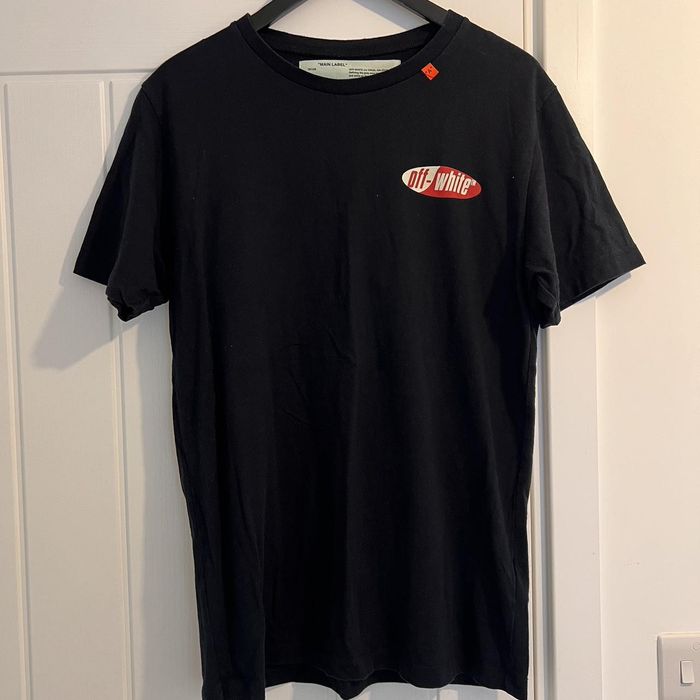 Off white split hot sale logo t shirt