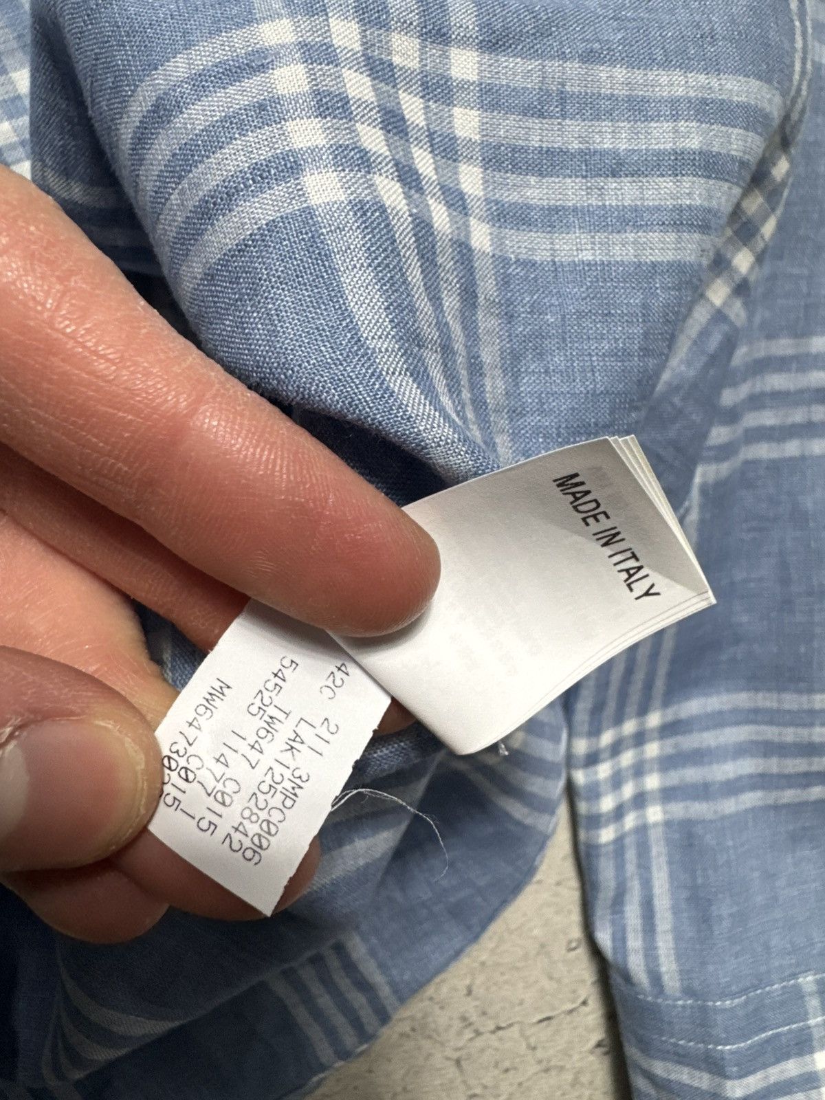 Brunello Cucinelli Brunello Cucinelli Luxury Button Up Shirt Linen Size L Check Size US L / EU 52-54 / 3 - 9 Thumbnail