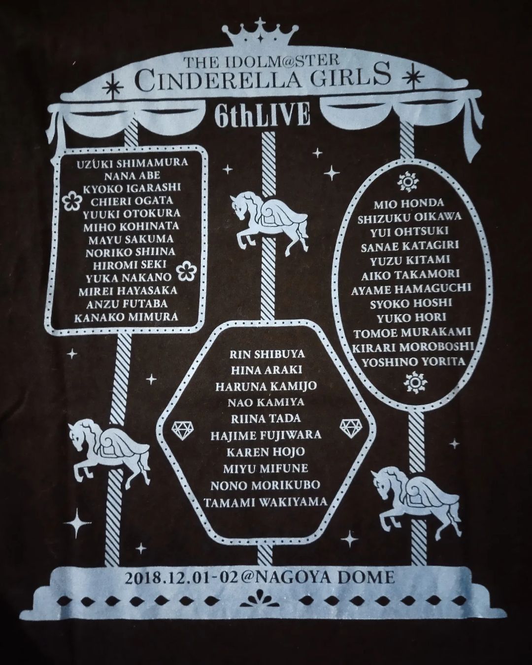 Anime × Japanese Brand The Idolmaster Merry-go-Roundome 2018-12-01 Anime Idol Tees Size US L / EU 52-54 / 3 - 2 Thumbnail