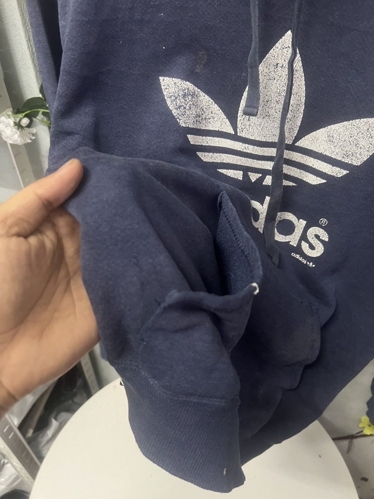 Adidas × Vintage Vintage Adidas Hoodie distress Size US M / EU 48-50 / 2 - 5 Thumbnail