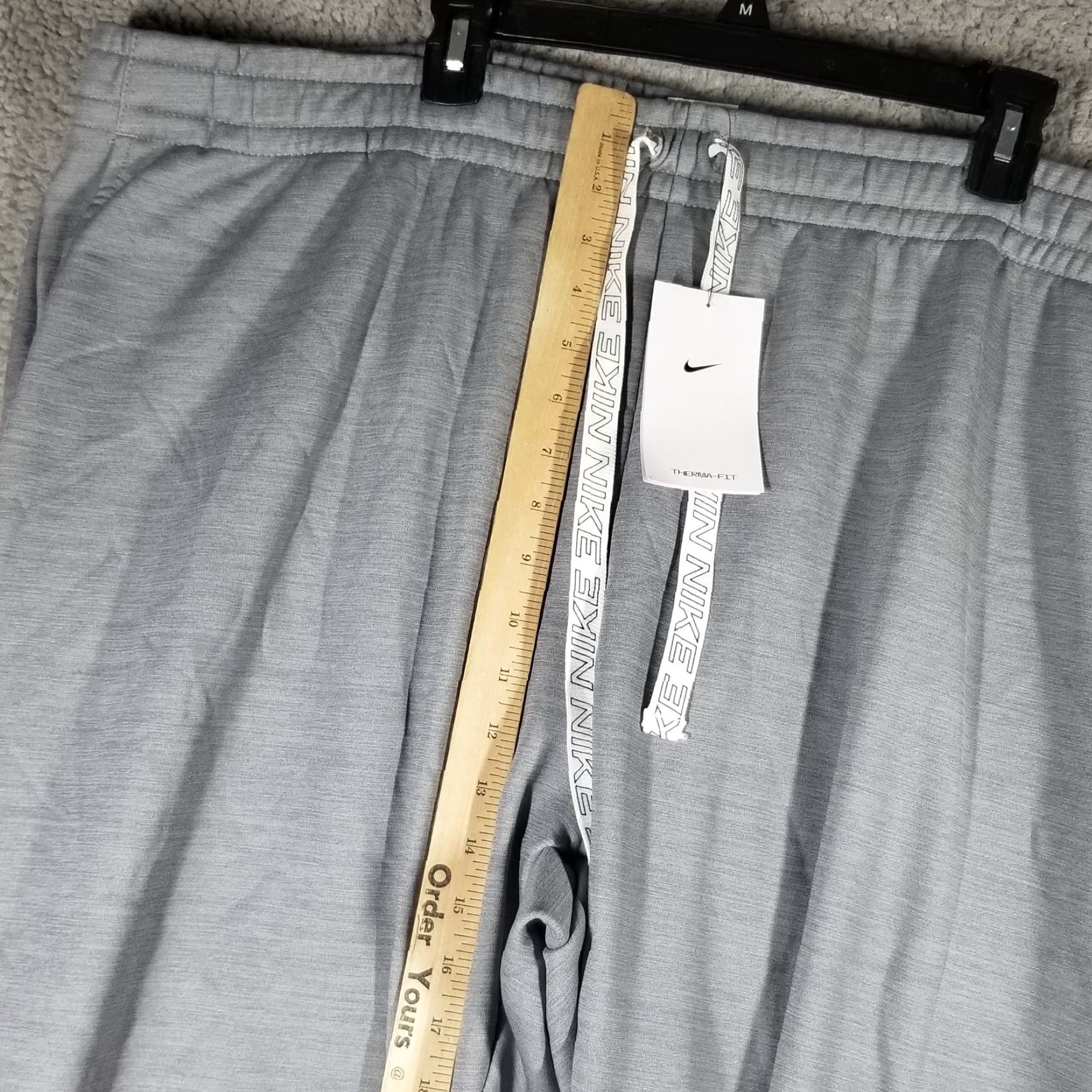 Nike Nike Joggers Therma-FIT Training Women's Plus Size Fleece Pants 3X White Gray Size 40" / US 18 - 6 Thumbnail