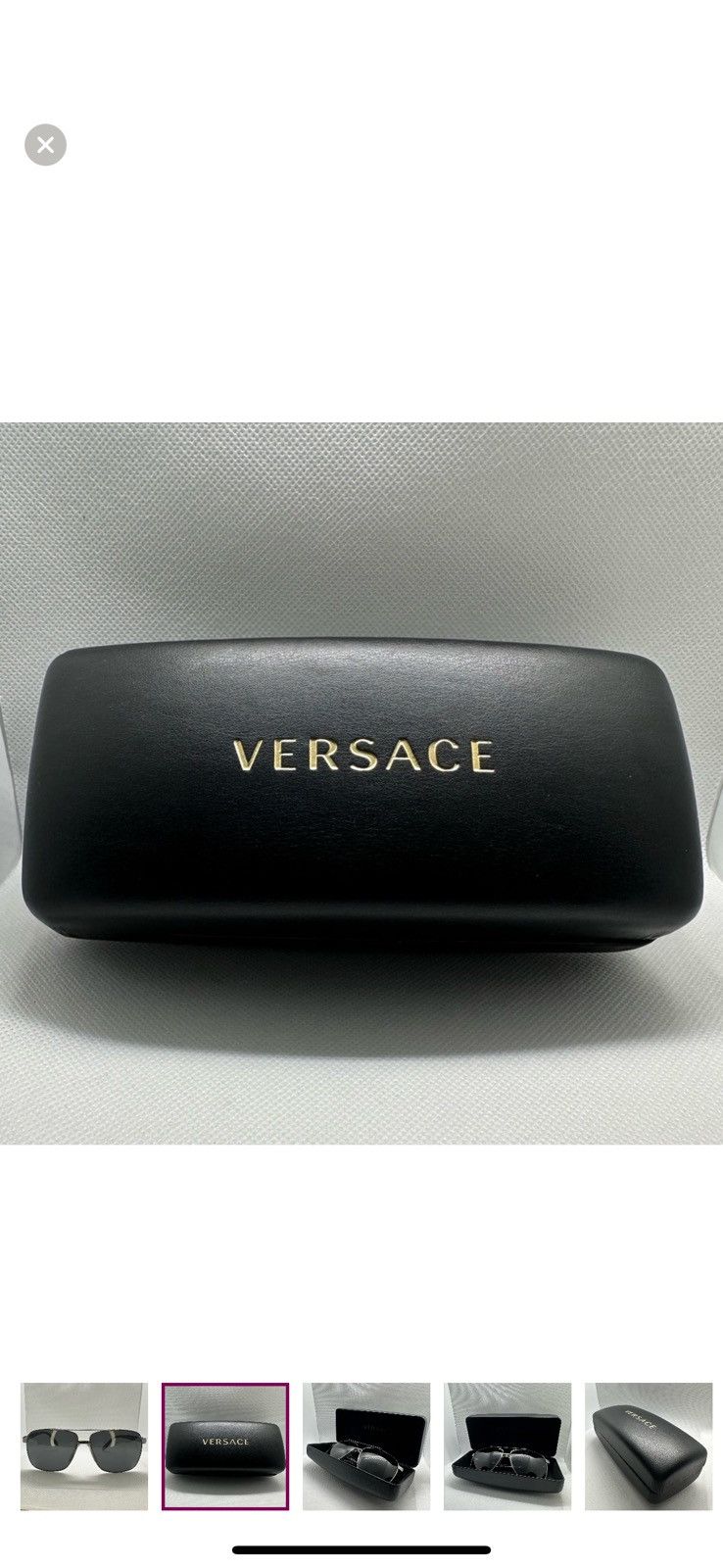 Versace Versace Aviator Sunglasses with Case - Model 2174 Size ONE SIZE - 7 Thumbnail