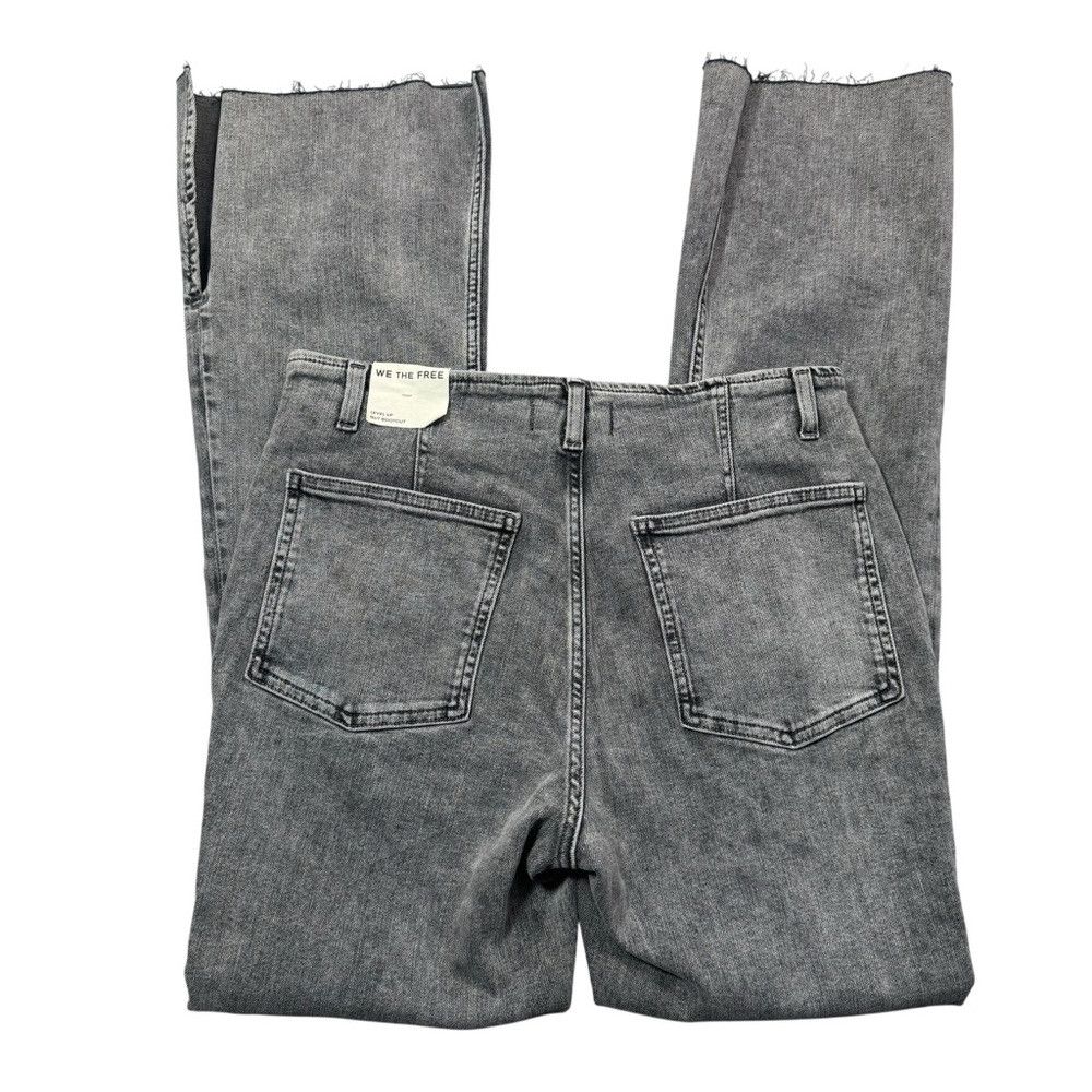 Free People NWT New Free People Level Up Slit Bootcut Jeans In Ridge Gr Size 31" - 5 Thumbnail
