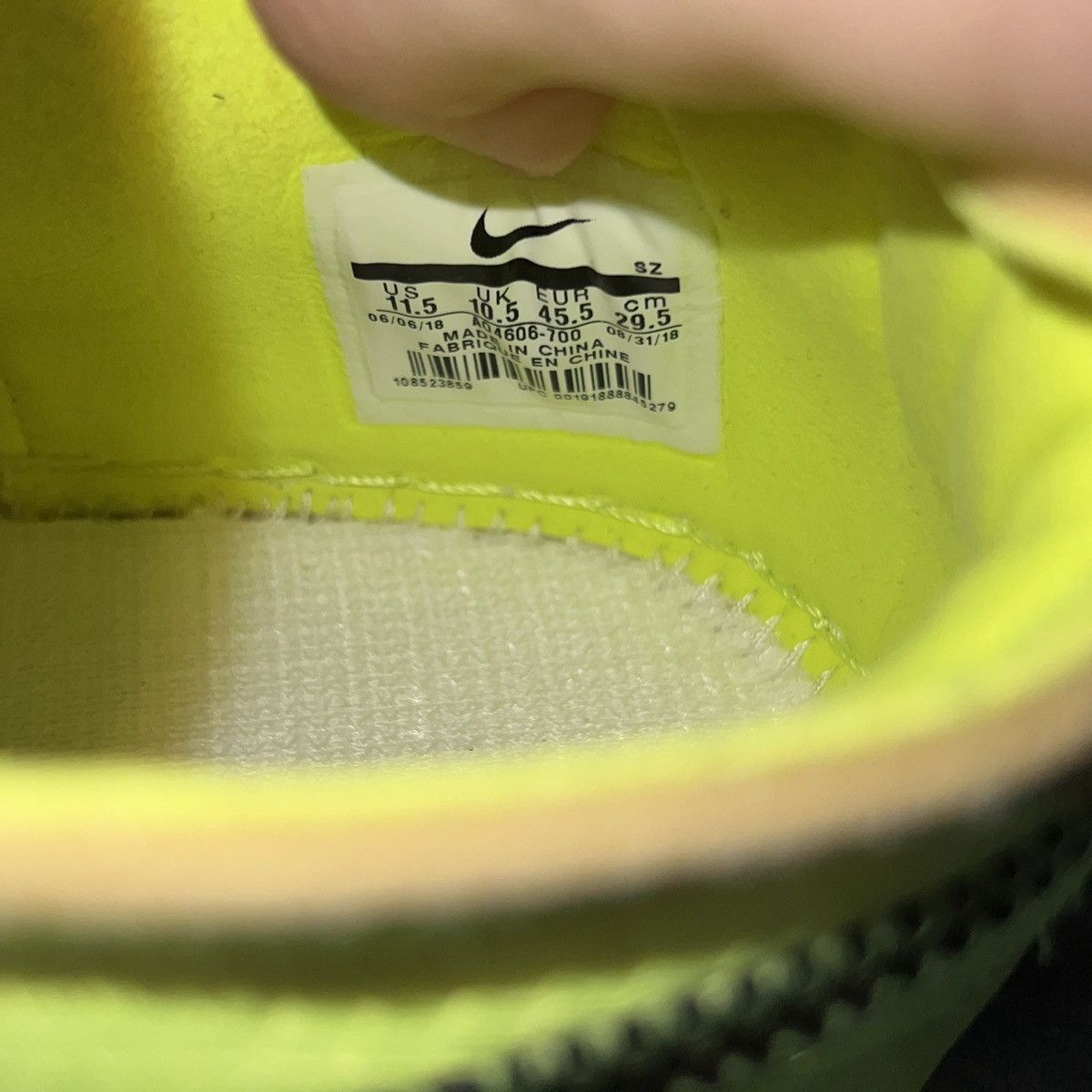 Nike × Off-White Nike air force off white volt Size US 11.5 / EU 44-45 - 2 Thumbnail