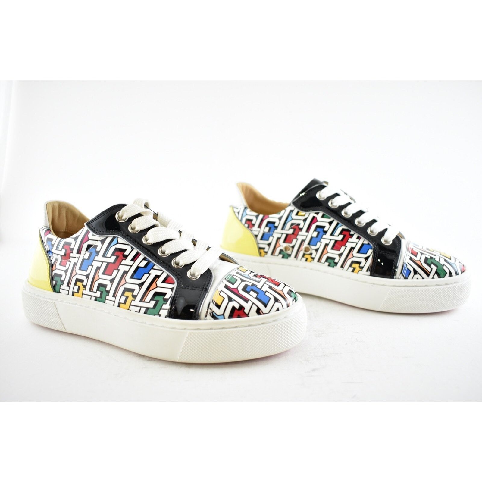 Christian Louboutin Christian Louboutin Black White Lace Up Low Top Sneaker 36.5 Size US 6.5 / IT 36.5 - 4 Thumbnail