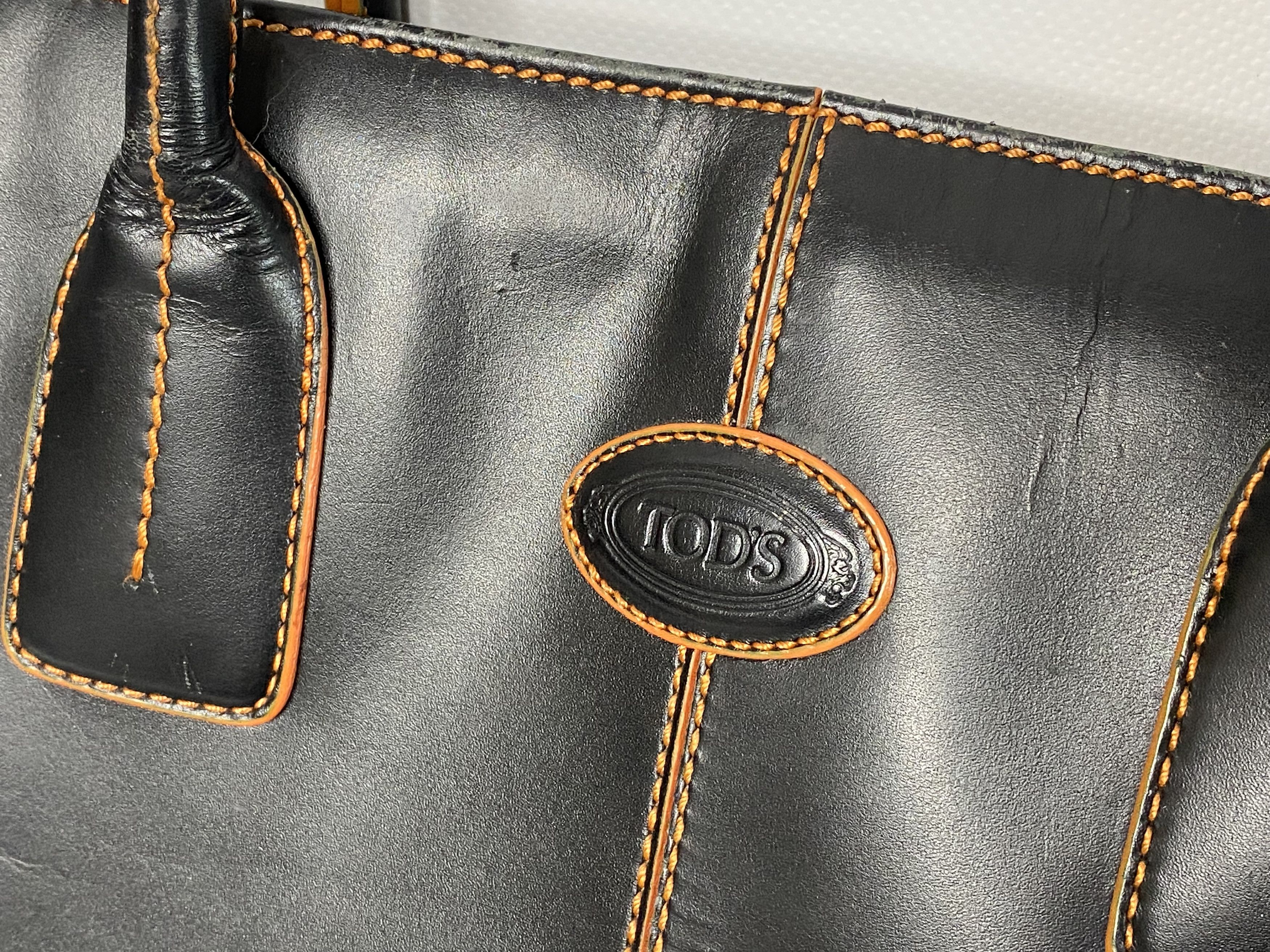 Leather × Tod's × Vintage TOD'S BAG LEATHER TOTE SHOULDER HAND BAG AUTHENTIC VINTAGE Size ONE SIZE - 3 Thumbnail