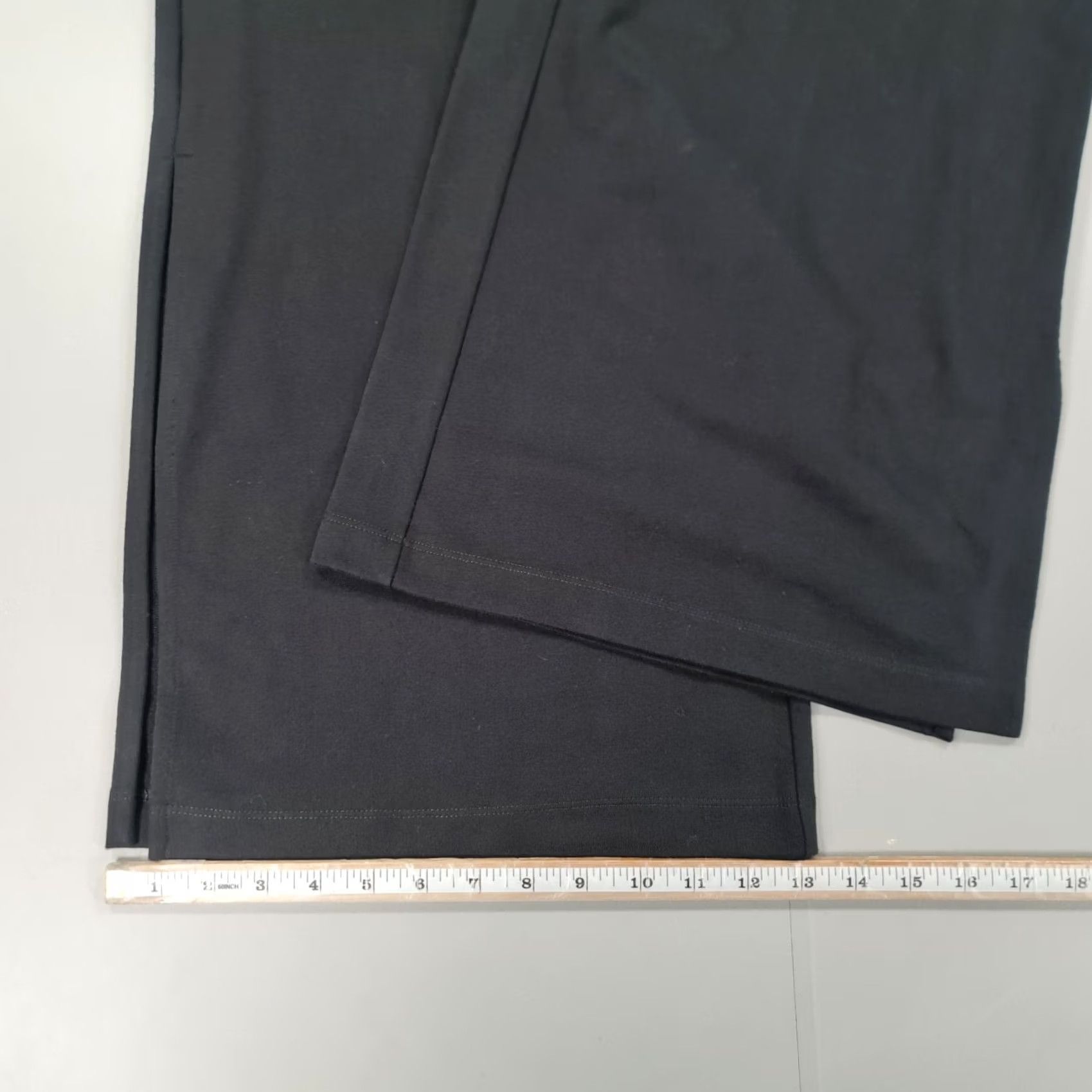 Armani Exchange Armani Exchange Womens Sweatpants Black Small Wide Leg Side Slit Baggy Pants Size 28" / US 6 / IT 42 - 6 Thumbnail