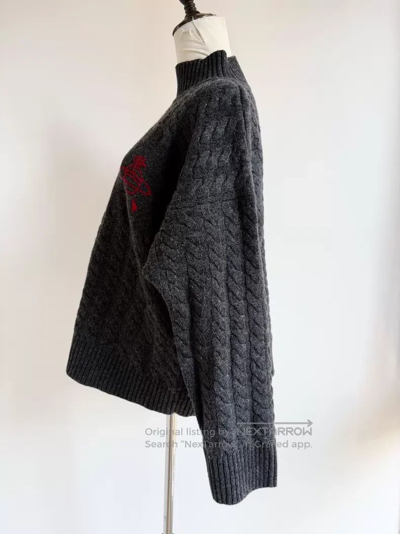 Vivienne Westwood Vivienne Westwood Gray cable-knit sweater Size ONE SIZE - 3 Thumbnail