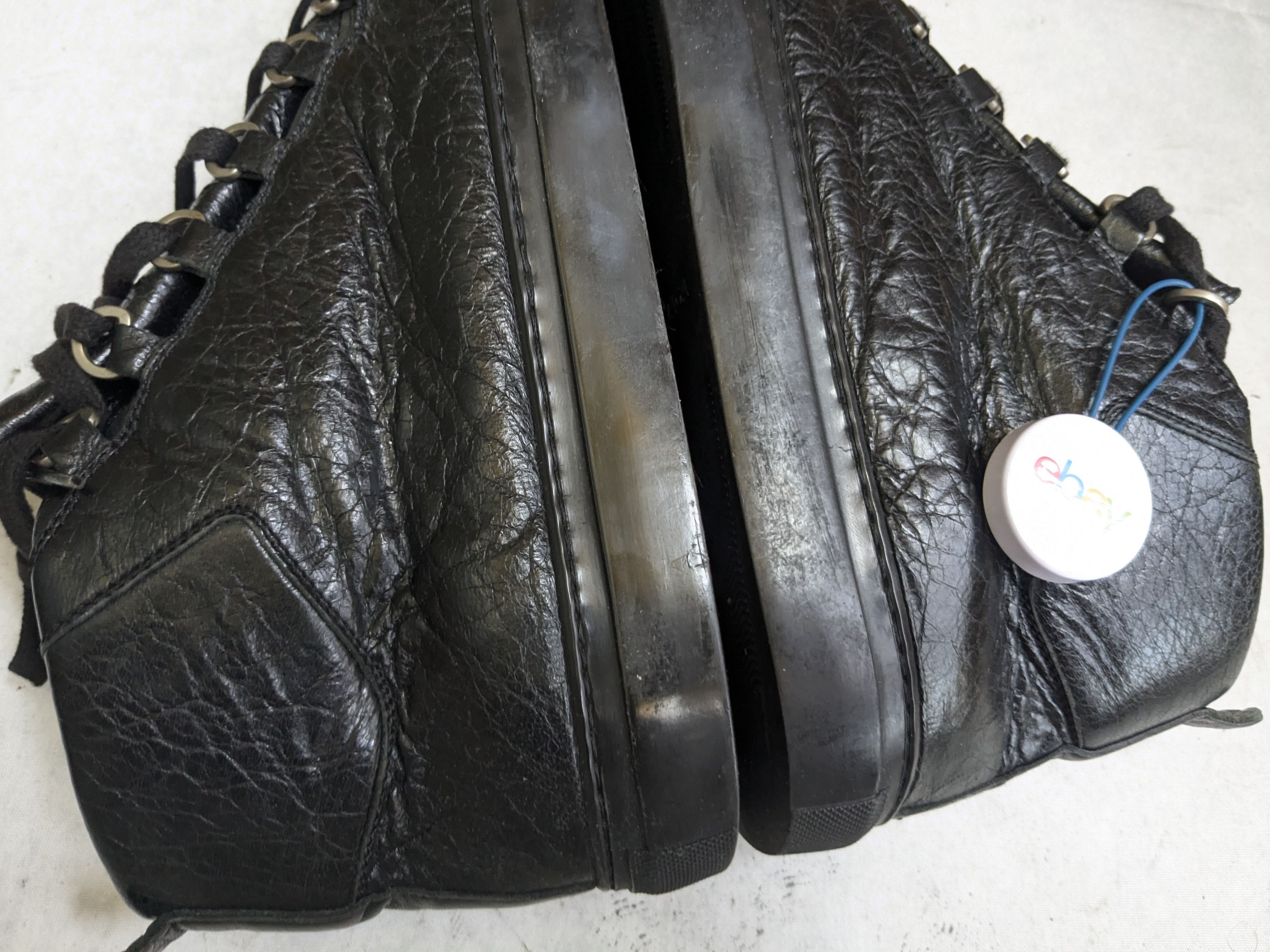 Balenciaga Balenciaga Arena Black 9 Leather High Tops Size US 9 / EU 42 - 12 Thumbnail