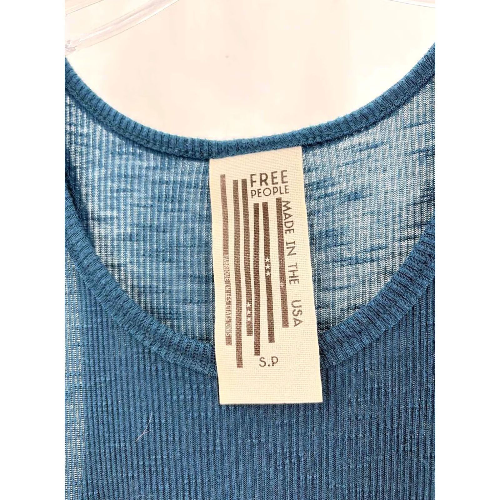 Free People Pre-Owned Free People Blue Size Small Tank Top Size S / US 4 / IT 40 - 3 Thumbnail