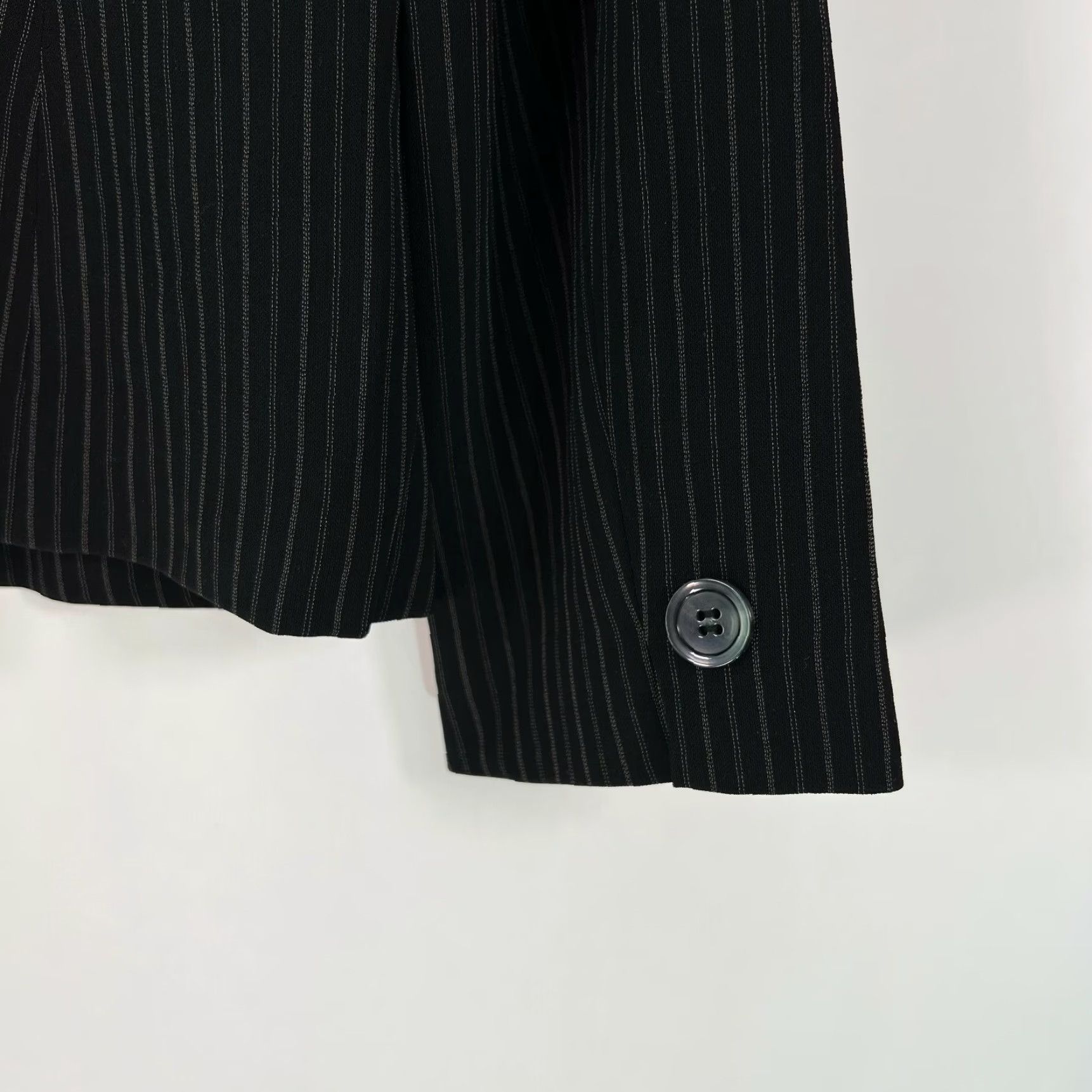 Jones New York Jones New York Womens Jacket Striped Black Button Front Size 4 | Casual Classic Coat 65% Acetate 33% Polyester Lined 100% Acetate Size S / US 4 / IT 40 - 5 Thumbnail