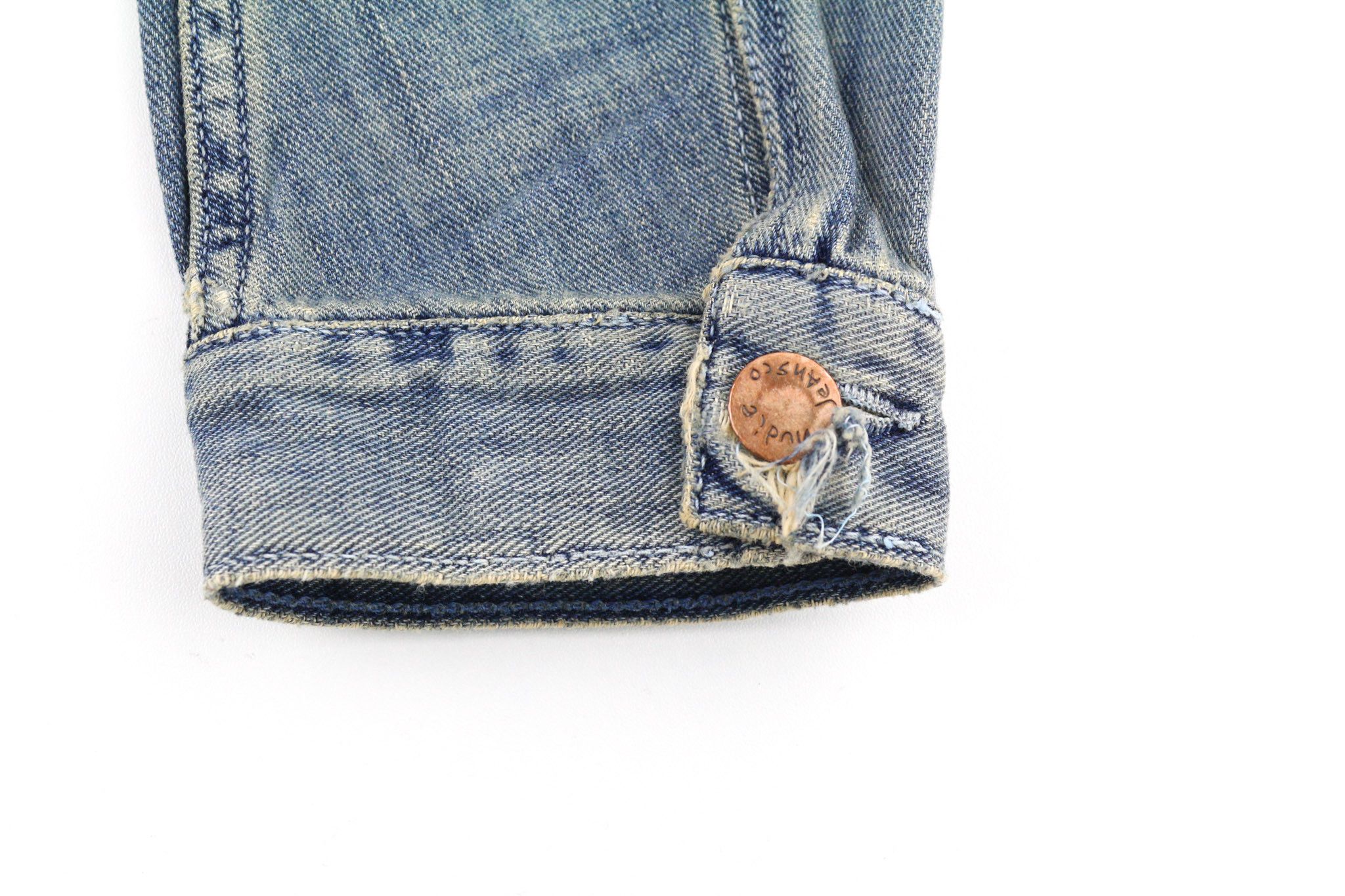 Nudie Jeans BILLY S Denim Light Shades Buttoned Blue Logo Jacket 80753 Size US S / EU 44-46 / 1 - 8 Thumbnail