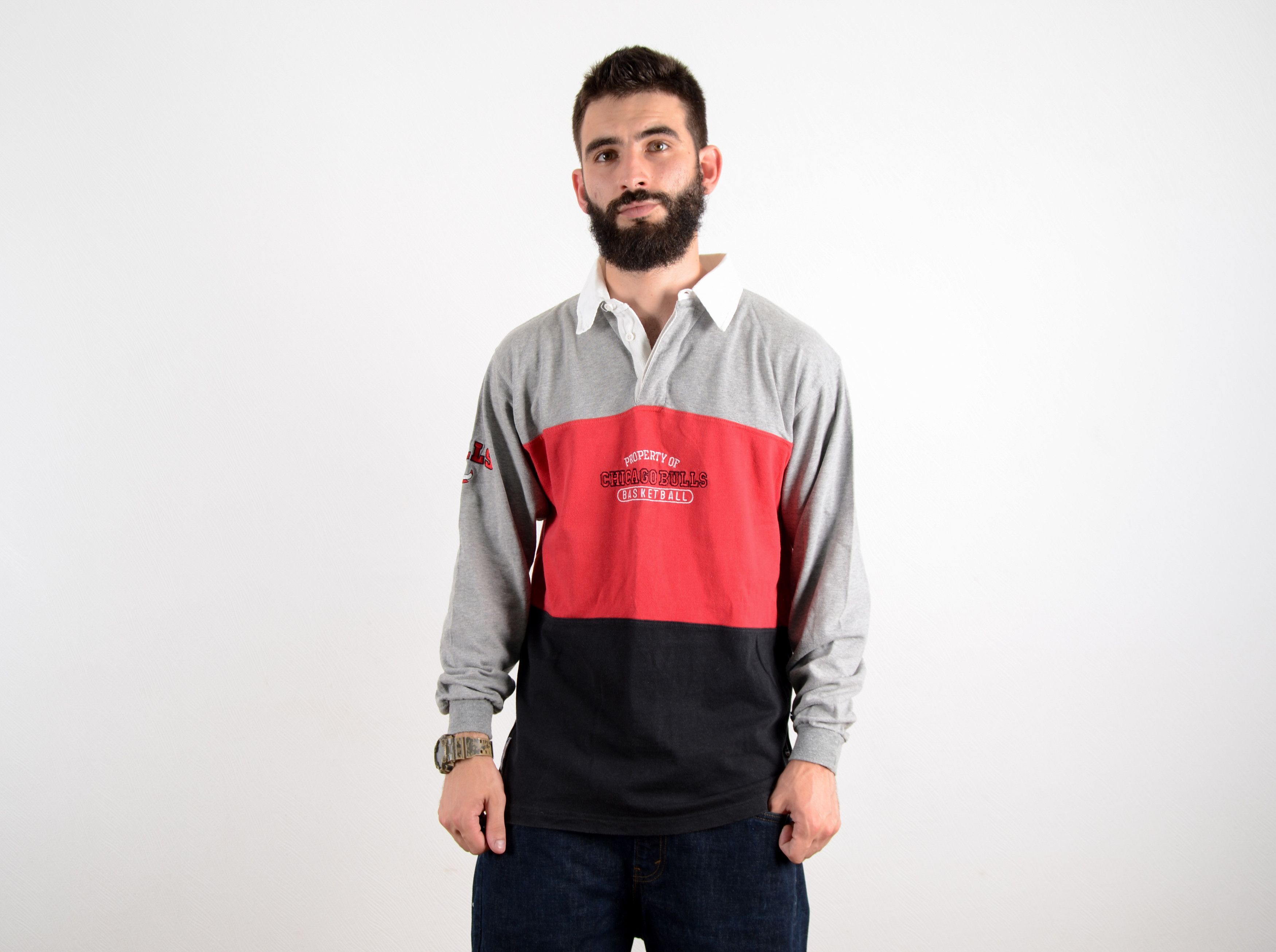 Champion Vintage NBA Champion Chicago Bulls Longsleeve Polo T Shirt M Size US M / EU 48-50 / 2 - 1 Thumbnail