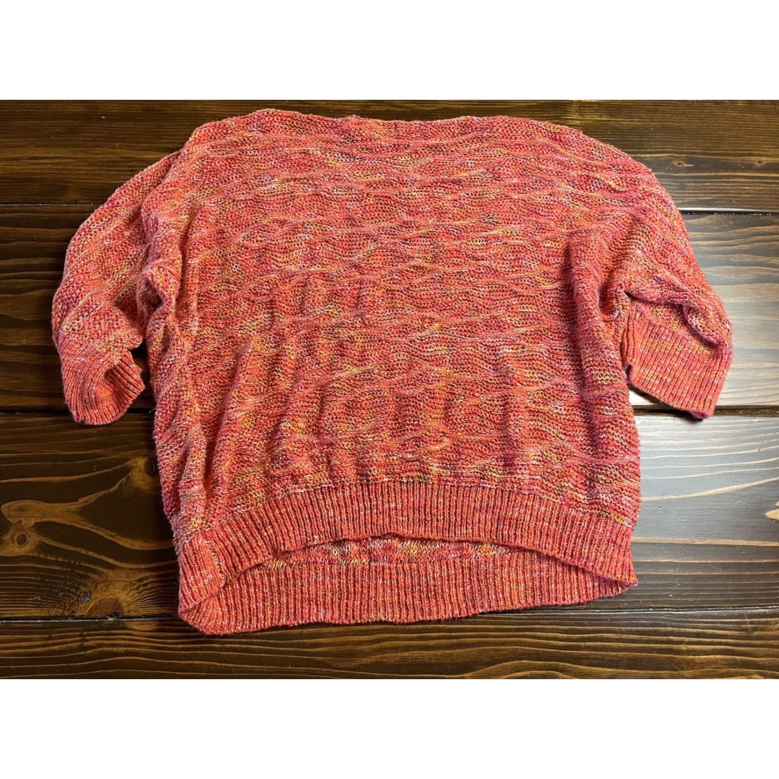 Vintage VINTAGE Dress Barn Sweater Women 1X Pullover Knit Crew Neck 3/4 Sleeve Pink Salmon Orange Metallic Pink Knitted Womens Size XL / US 12-14 / IT 48-50 - 7 Thumbnail