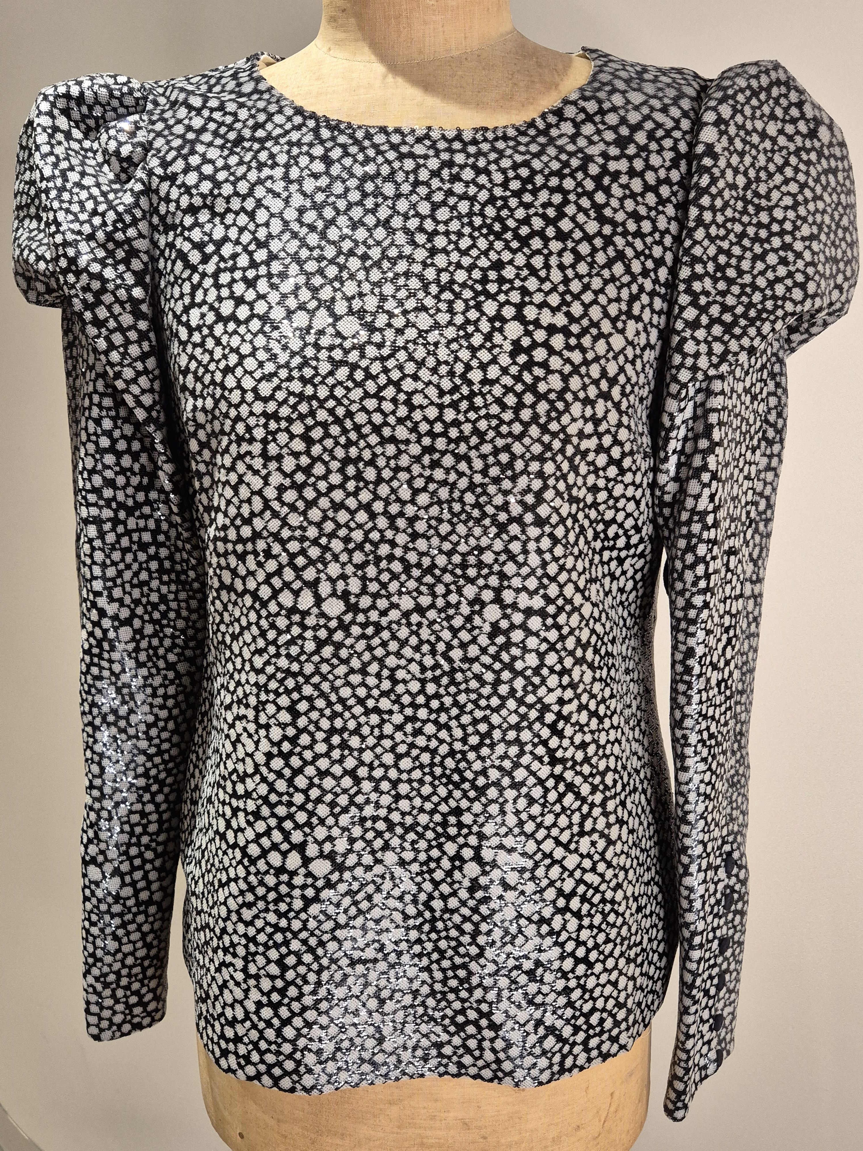Fendi Fendi microsequinned silk top Size S / US 4 / IT 40 - 1 Thumbnail