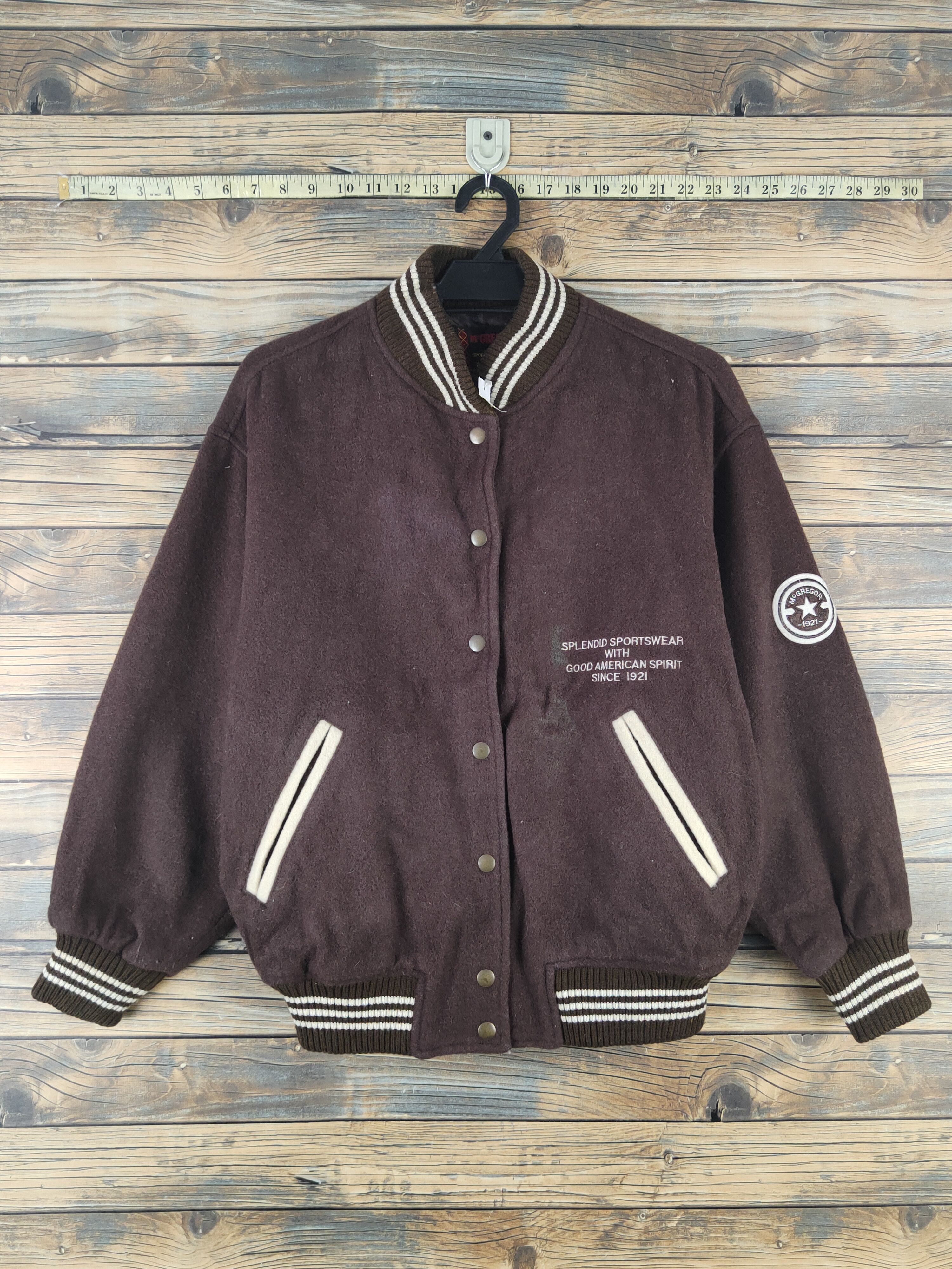 McGregor DL McGregor Brown Wool Varsity Jackets #1689 Size US M / EU 48-50 / 2 - 1 Thumbnail