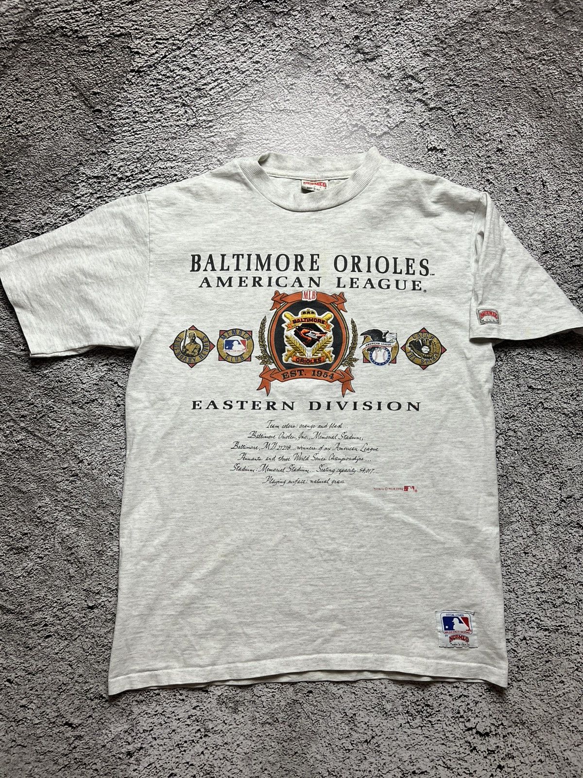 MLB × Nutmeg × Vintage 1991 RARE‼️Baltimore Orioles MLB nutmeg mills USA T shirt Size US M / EU 48-50 / 2 - 1 Thumbnail