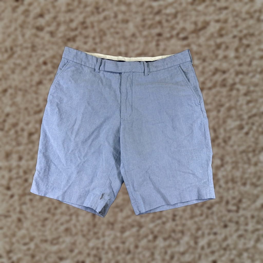 Polo Ralph Lauren Polo Ralph Lauren Shorts Men 36 Blue White Flat Front Cotton Twill 36x10 Read Size US M / EU 48-50 / 2 - 1 Thumbnail