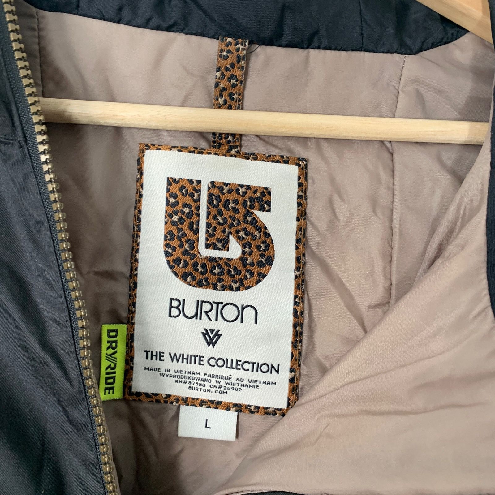 Burton Burton Snow Jacket White Collection Faux Leather Sleeves Size L / US 10 / IT 46 - 3 Thumbnail