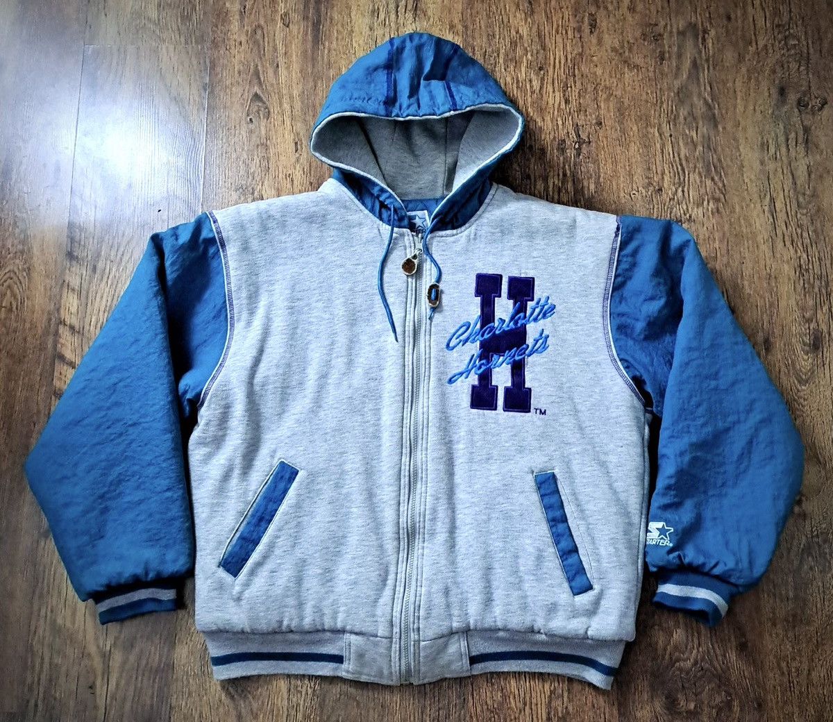 NBA STARTER x CHARLOTTE HORNETS x Vintage Rare 90s Jacket Size US L / EU 52-54 / 3 - 1 Thumbnail