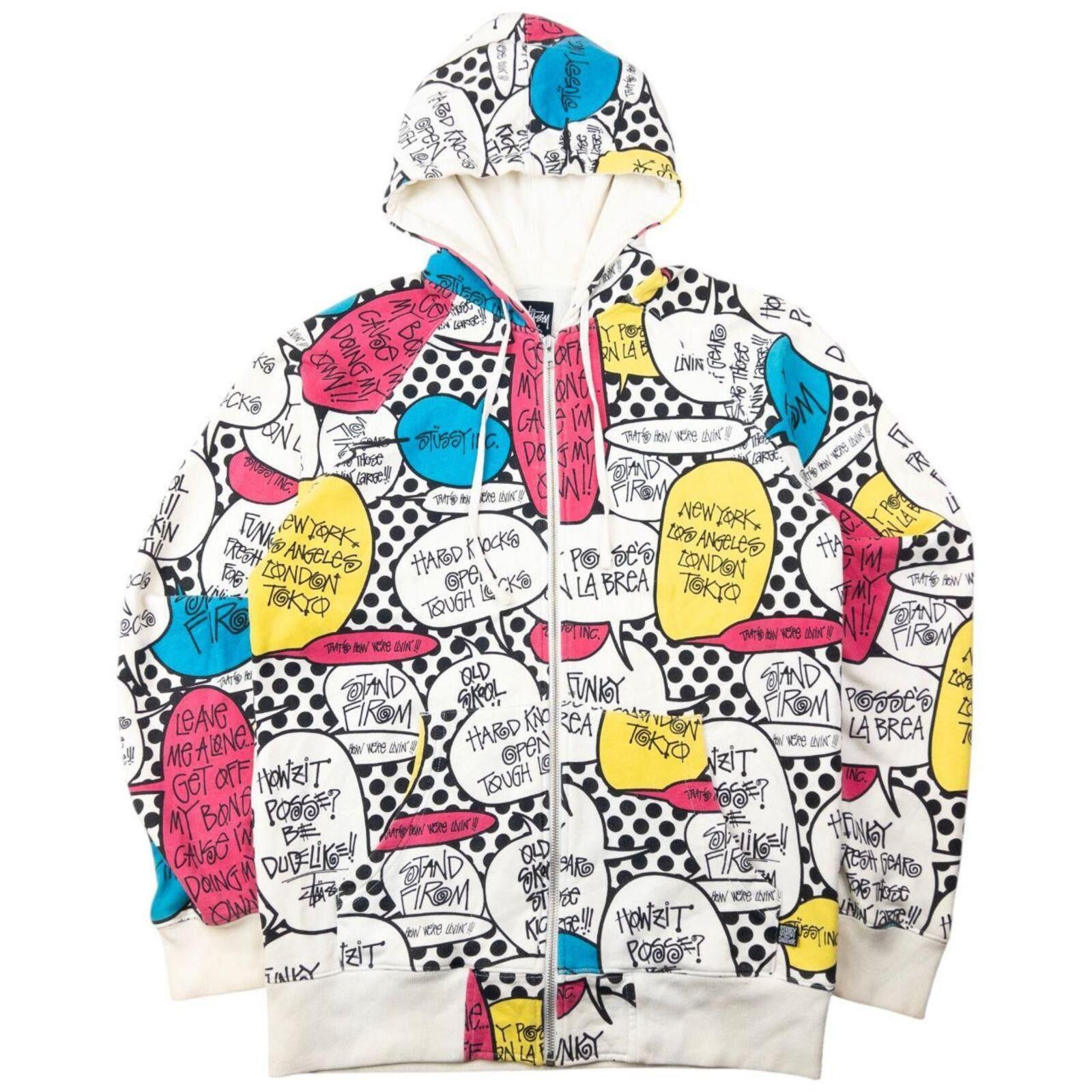 Stussy Vintage 2000s Stussy Speech Bubble Zip Up Hoodie Size L Size US L / EU 52-54 / 3 - 1 Thumbnail