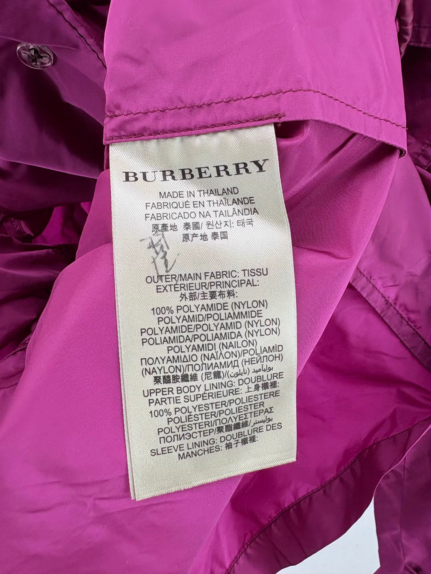 Burberry BURBERRY Magenta Double-Breasted Trench Coat Size S / US 4 / IT 40 - 5 Thumbnail