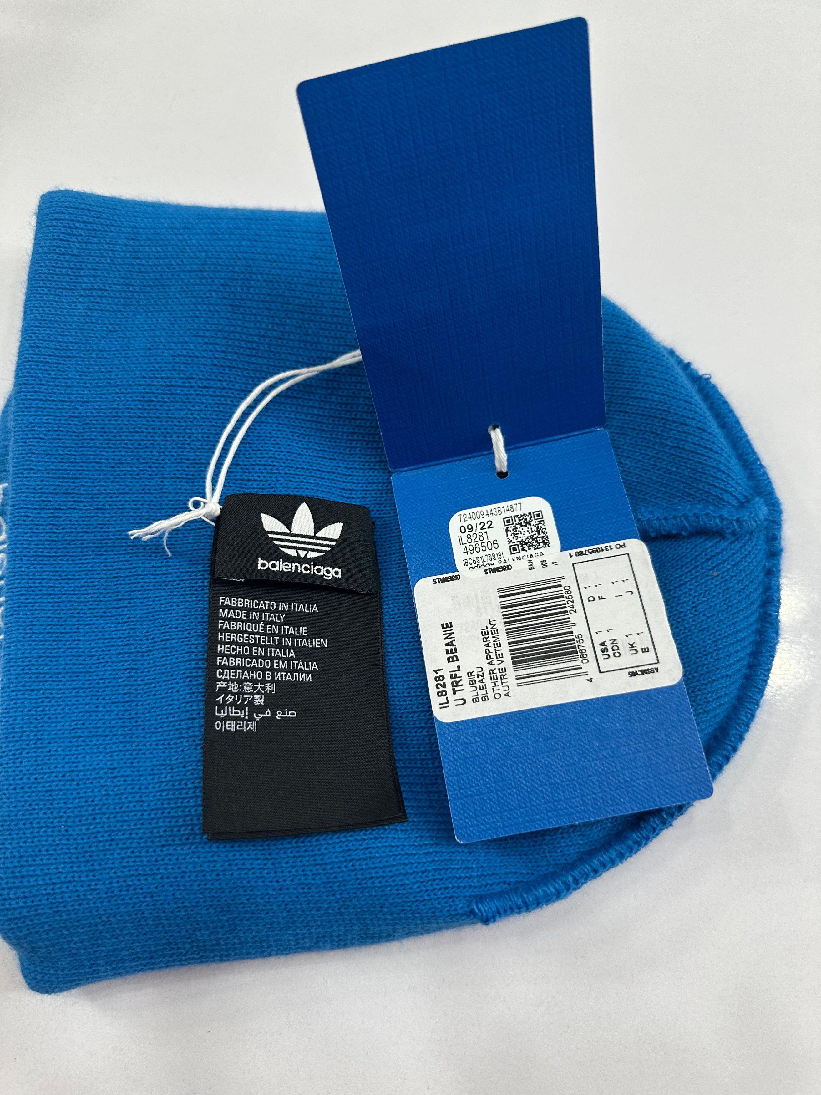 Adidas × Balenciaga CC000013 Size: 1 /Balenciaga Adidas Beanie Hat / Cap in Blue Size ONE SIZE - 2 Thumbnail