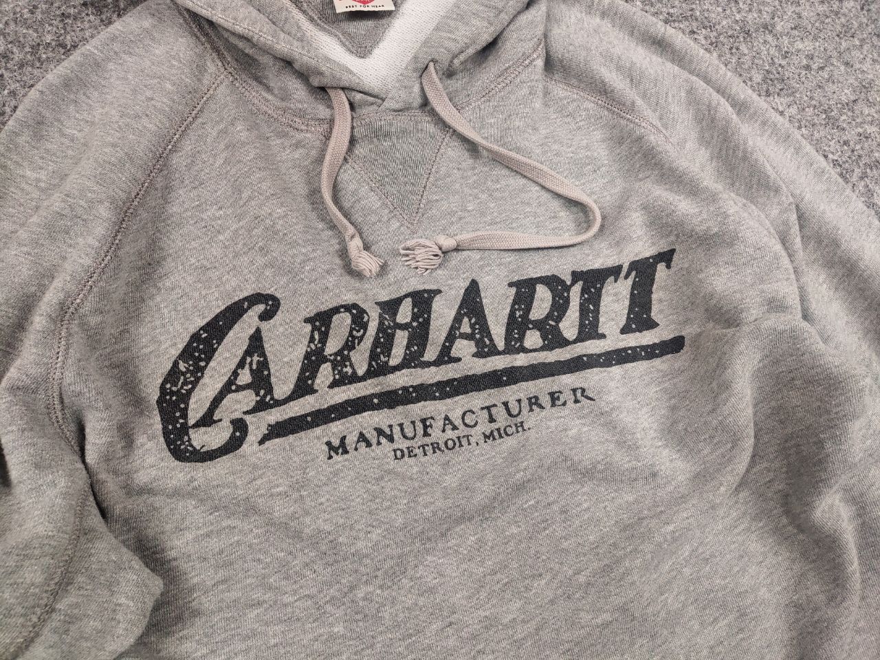 Carhartt Carhartt Union Made Gray Detroit Logo Hoodie Vintage Style Size US S / EU 44-46 / 1 - 8 Thumbnail