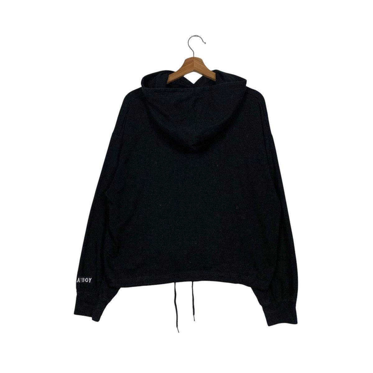Playboy PLAYBOY BUNNY Center Logo Crop Hoodie Sweatshirt #2638-C118 Size M / US 6-8 / IT 42-44 - 14 Thumbnail