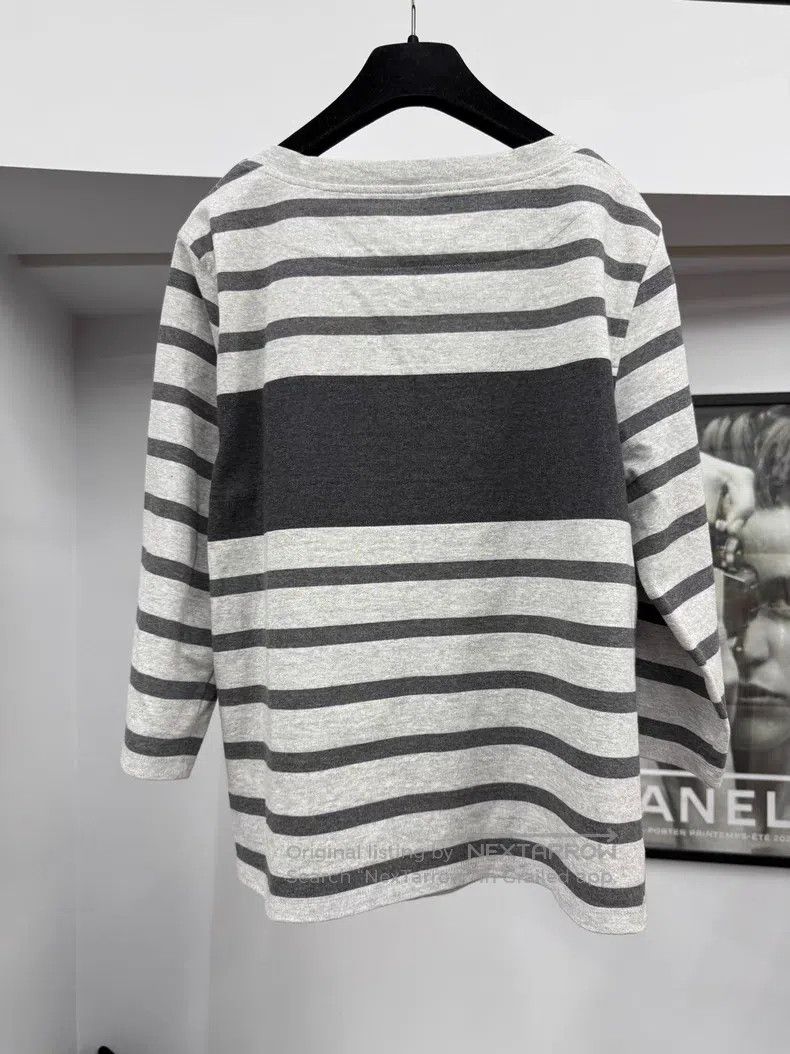 Hermes Hermes Grey Striped T-Shirt Size XS / US 0-2 / IT 36-38 - 3 Thumbnail