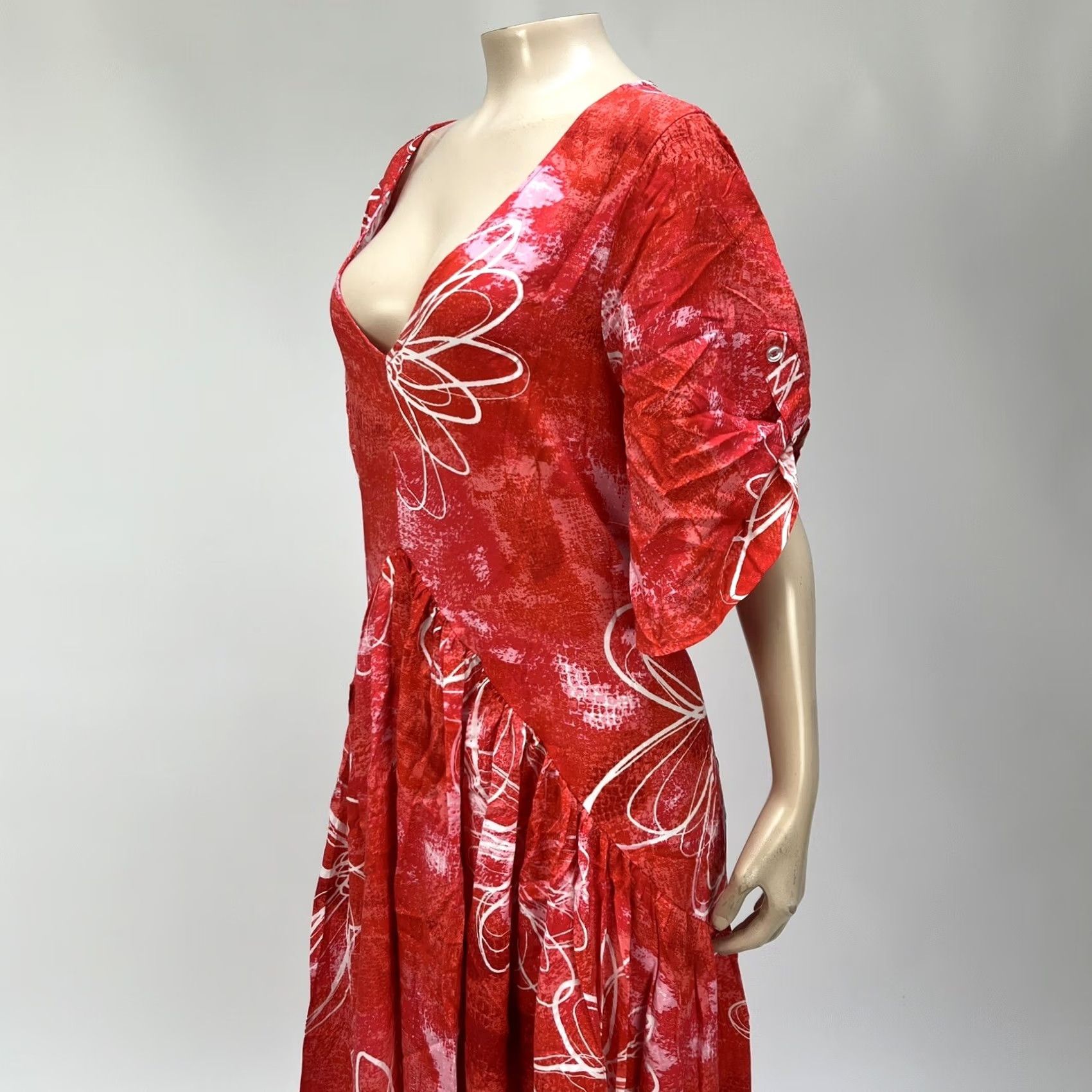 Avenue Avenue Red Floral Party Dress Plus Size 20 Rayon Size 3XL / US 20-22 - 3 Thumbnail