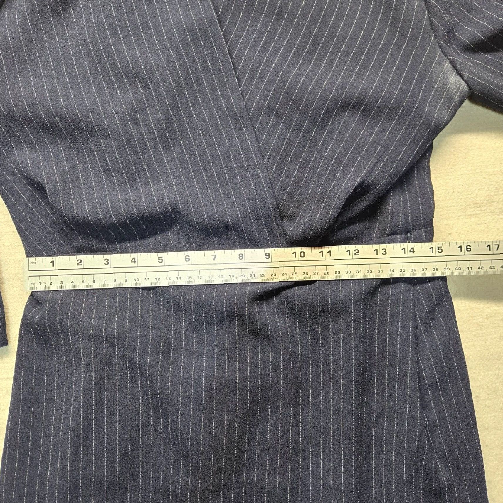 M.M.LaFleur MM.LaFleur Dress Blue A-Line Knee Length with Pockets Women Size 10 Square Neck Short Sleeve Workplace Dress 10 Redefine Careerwear Size L / US 10 / IT 46 - 4 Thumbnail