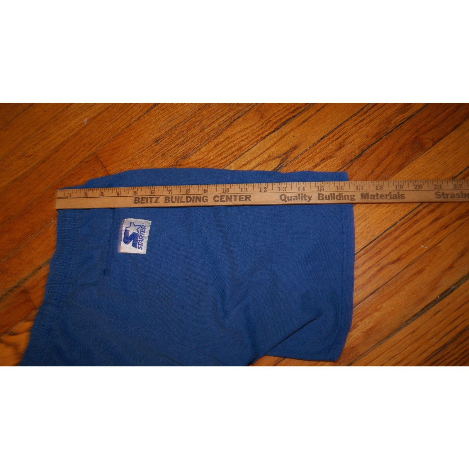 Starter VTG STARTER Blue Small Sweat Shorts USA Made Drawstring RARE Size US 30 / EU 46 - 9 Thumbnail