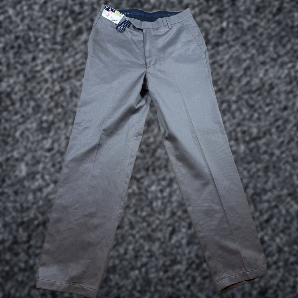 Ralph Lauren VINTAGE NWT Ralph Lauren Dress Pants Mens 34x34 Gray Straight Leg Pants Regular 34 Inseam Mens Grey Modern Style Size US 34 / EU 50 - 1 Thumbnail