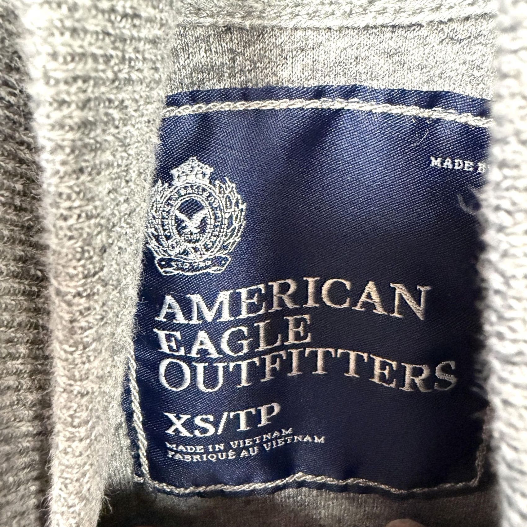 American Eagle Outfitters American Eagle Outfitters Sweater Men XS Gray Athletic Mock Neck Henley Knit Size US XS / EU 42 / 0 - 6 Thumbnail