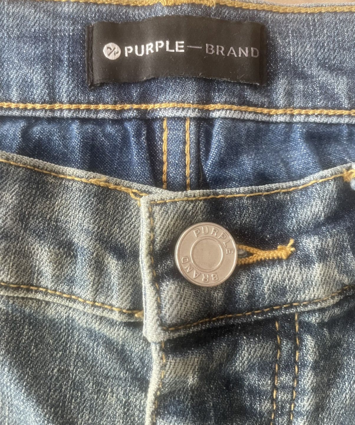Purple Brand Purple Jeans Black & White Paint Splatter Size US 33 - 7 Thumbnail