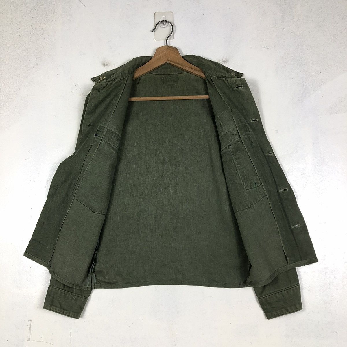 Vintage 📌TRUE VINTAGE 60s OG-07 SHIRT JACKET CHORE MILITARY US ARMY Size US M / EU 48-50 / 2 - 14 Thumbnail