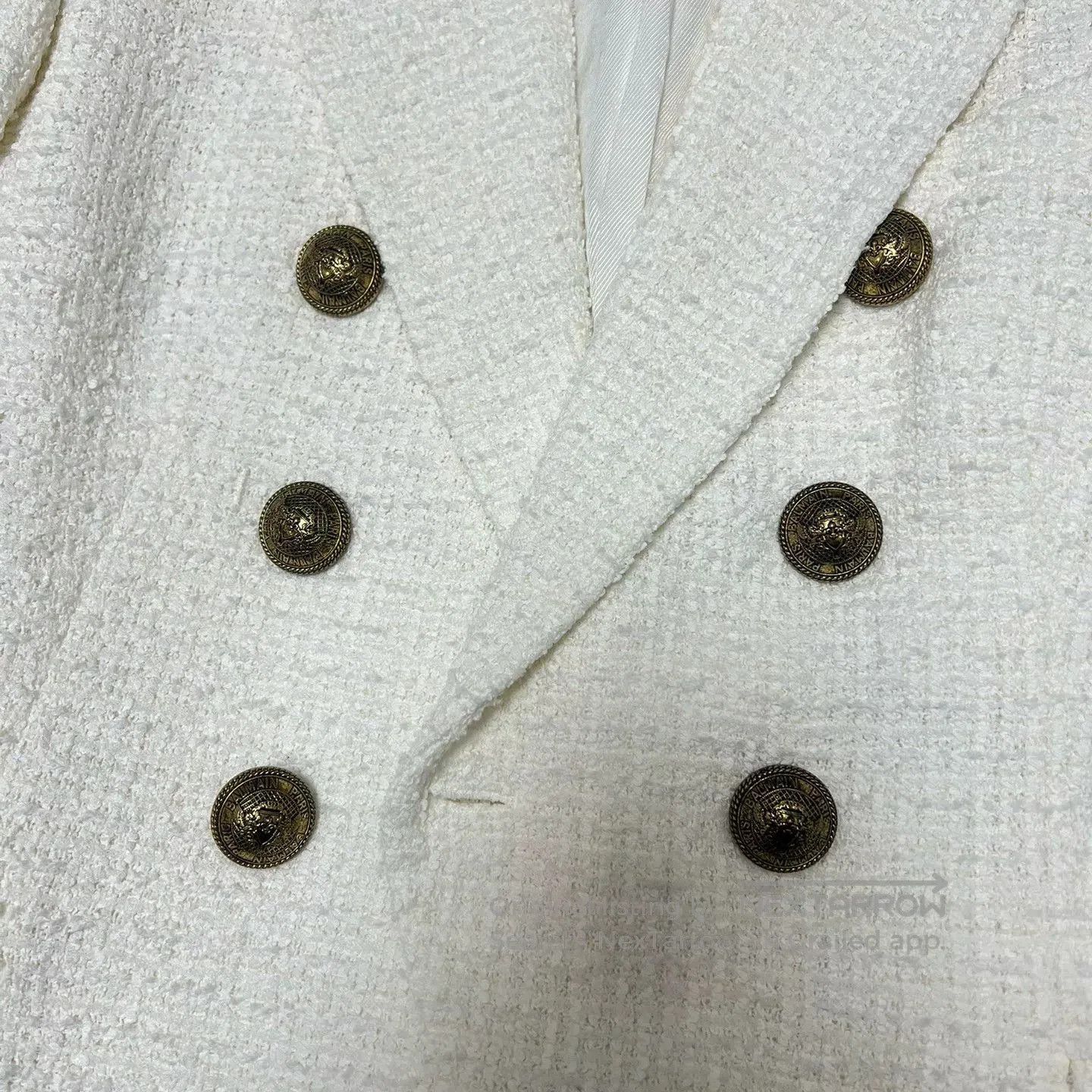 Balmain Balmain White Gold Button Lapel Blazer 38. Size S / US 4 / IT 40 - 4 Thumbnail