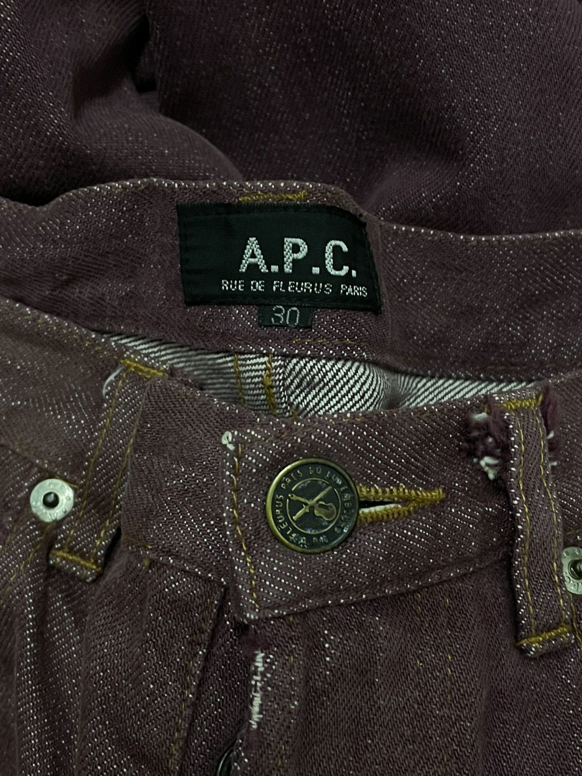 A.P.C. Authentic Designer A.P.C Rue De Fleurus Selvedge Denim Size US 30 / EU 46 - 20 Thumbnail