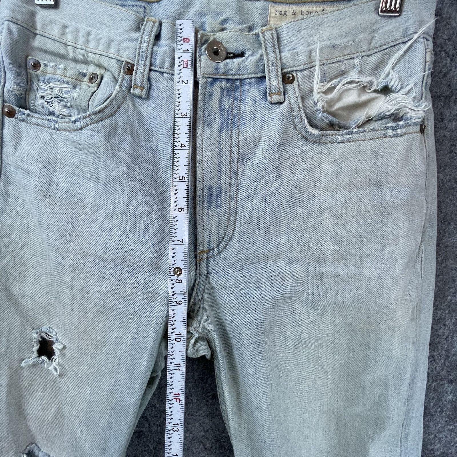 Rag & Bone Rag & Bone Jeans Womens 24 Marilyn Union Pool Crop Destroyed Size 24" / US 00 / IT 34 - 8 Thumbnail