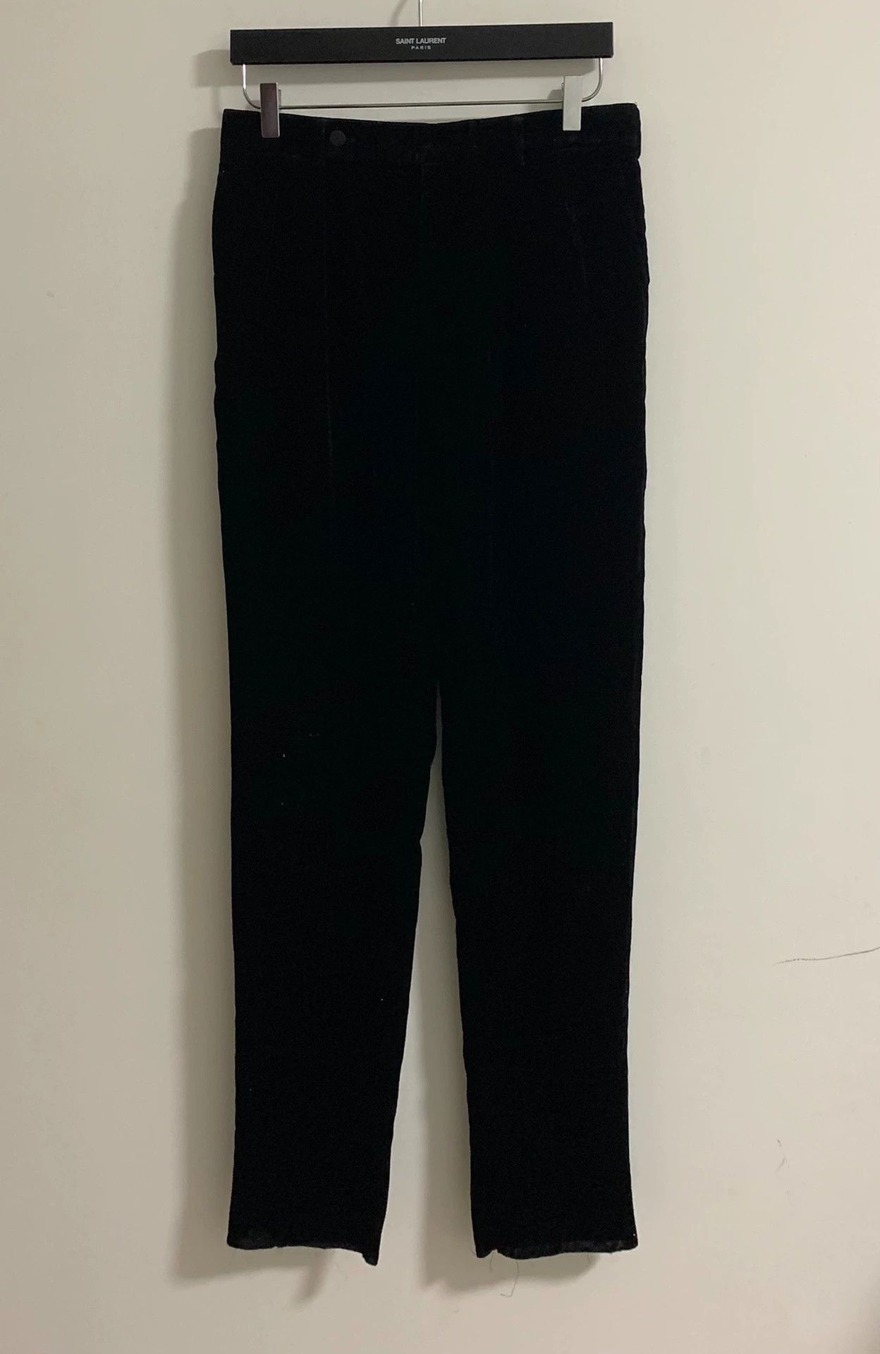 Saint Laurent Paris SLP 22FW Poster Black Stardust Sequin Velvet Trousers Size US 30 / EU 46 - 1 Thumbnail