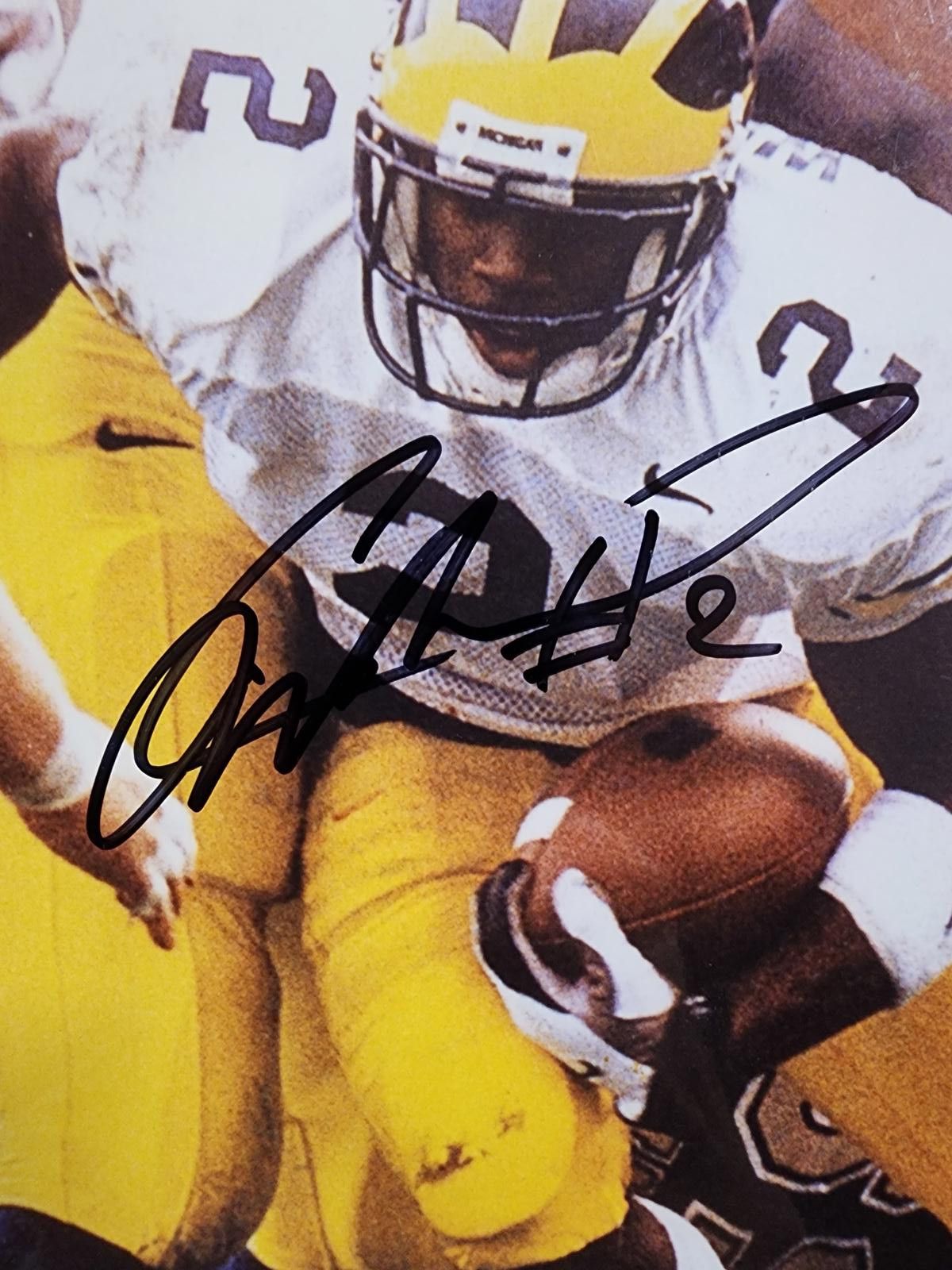 Signed Michigan Wolverines Football Photo with Pro Sport HOF