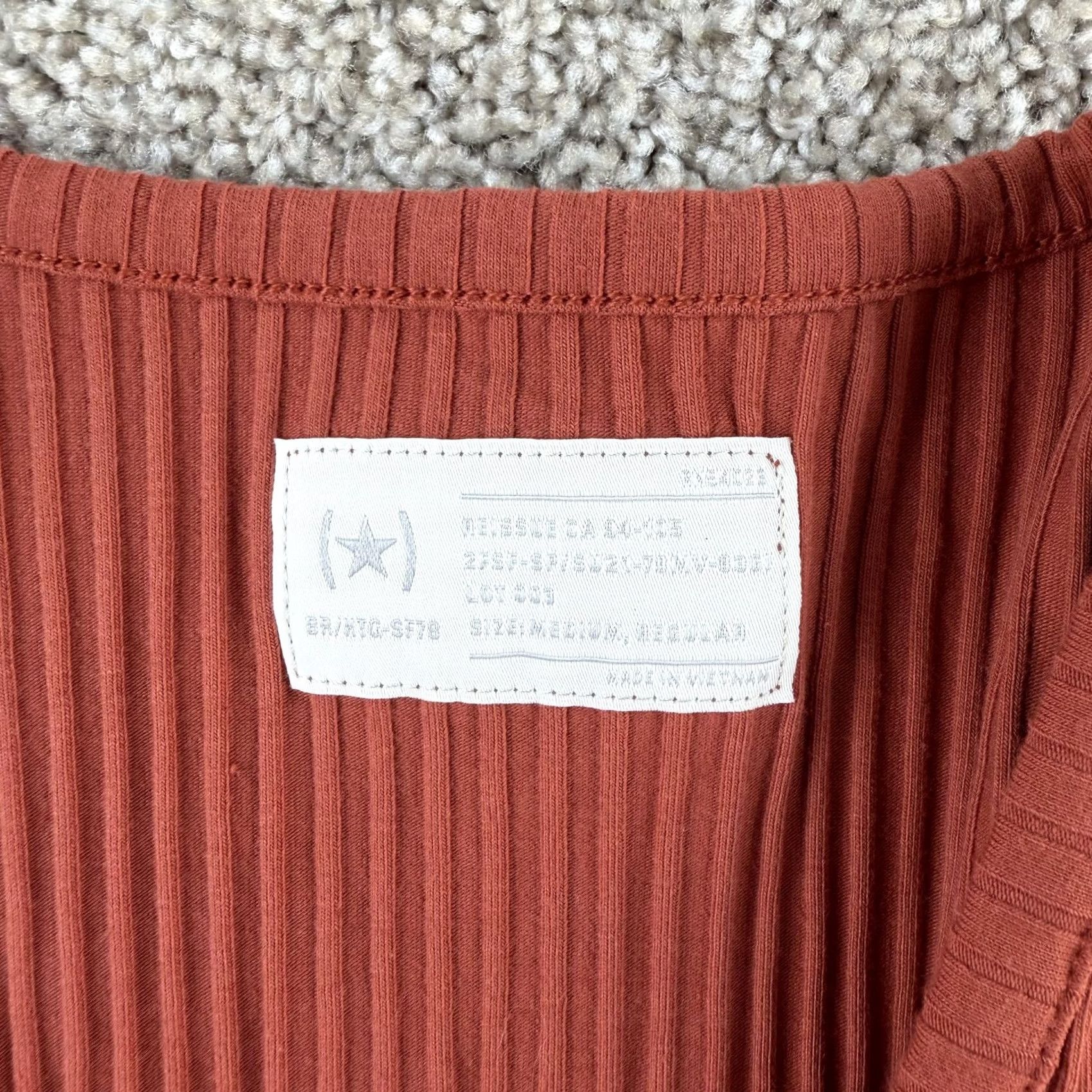 Vintage Ribbed Tank Dress Womens Medium Orange Sleeveless Button Front Long Maxi Knit Size M / US 6-8 / IT 42-44 - 4 Thumbnail